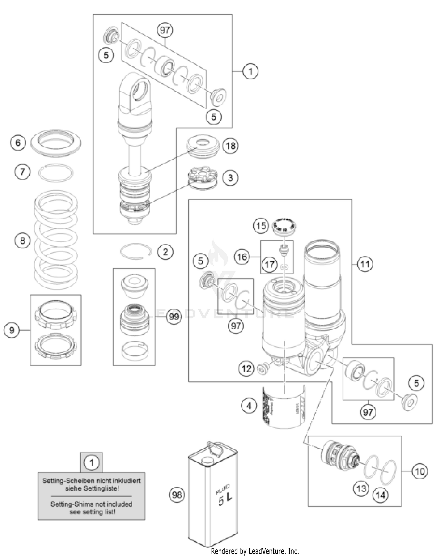 SHOCK ABSORBER DISASSEMBLED