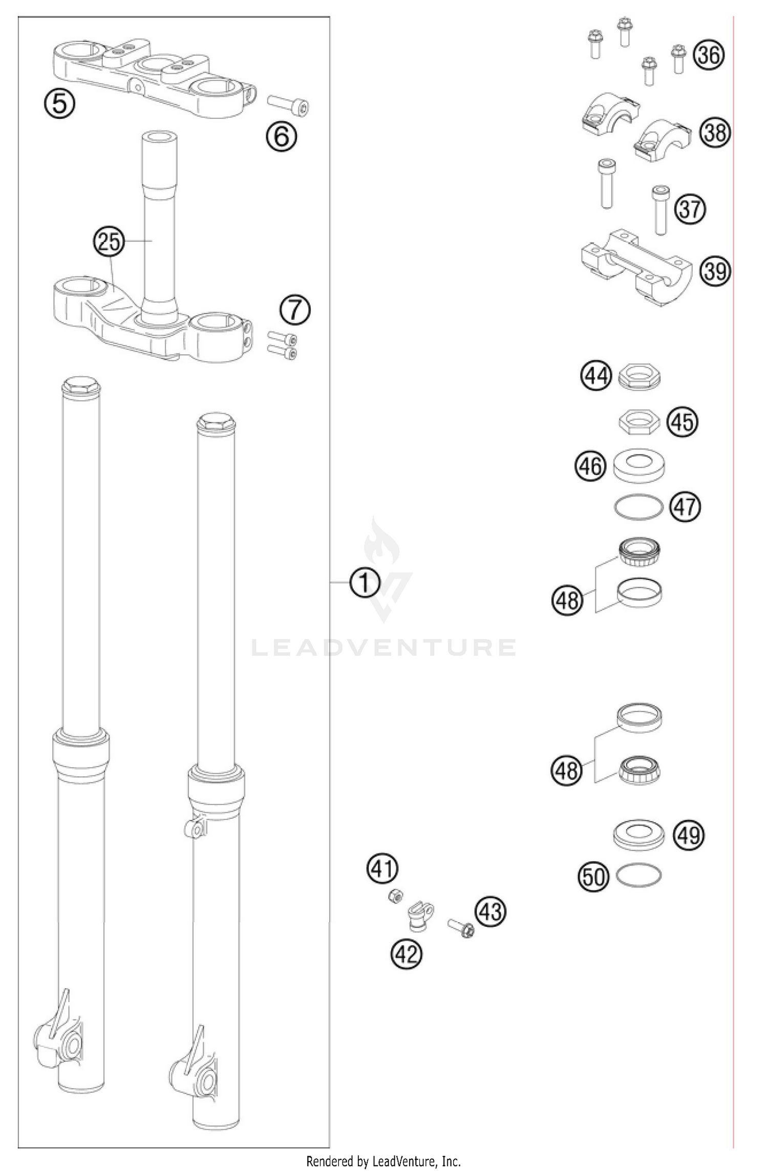 Front Fork, Triple Clamp