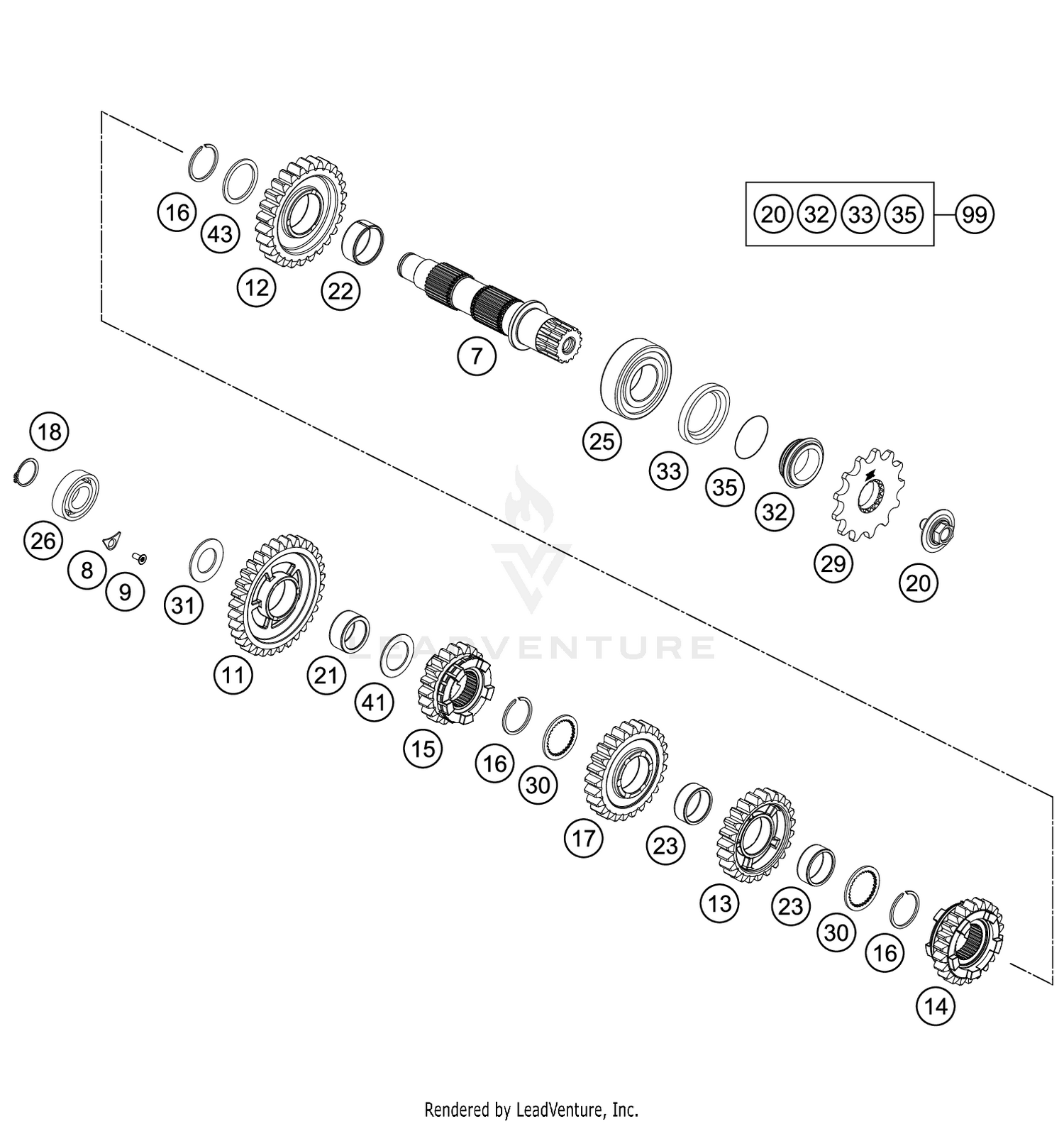 TRANSMISSION II - COUNTERSHAFT