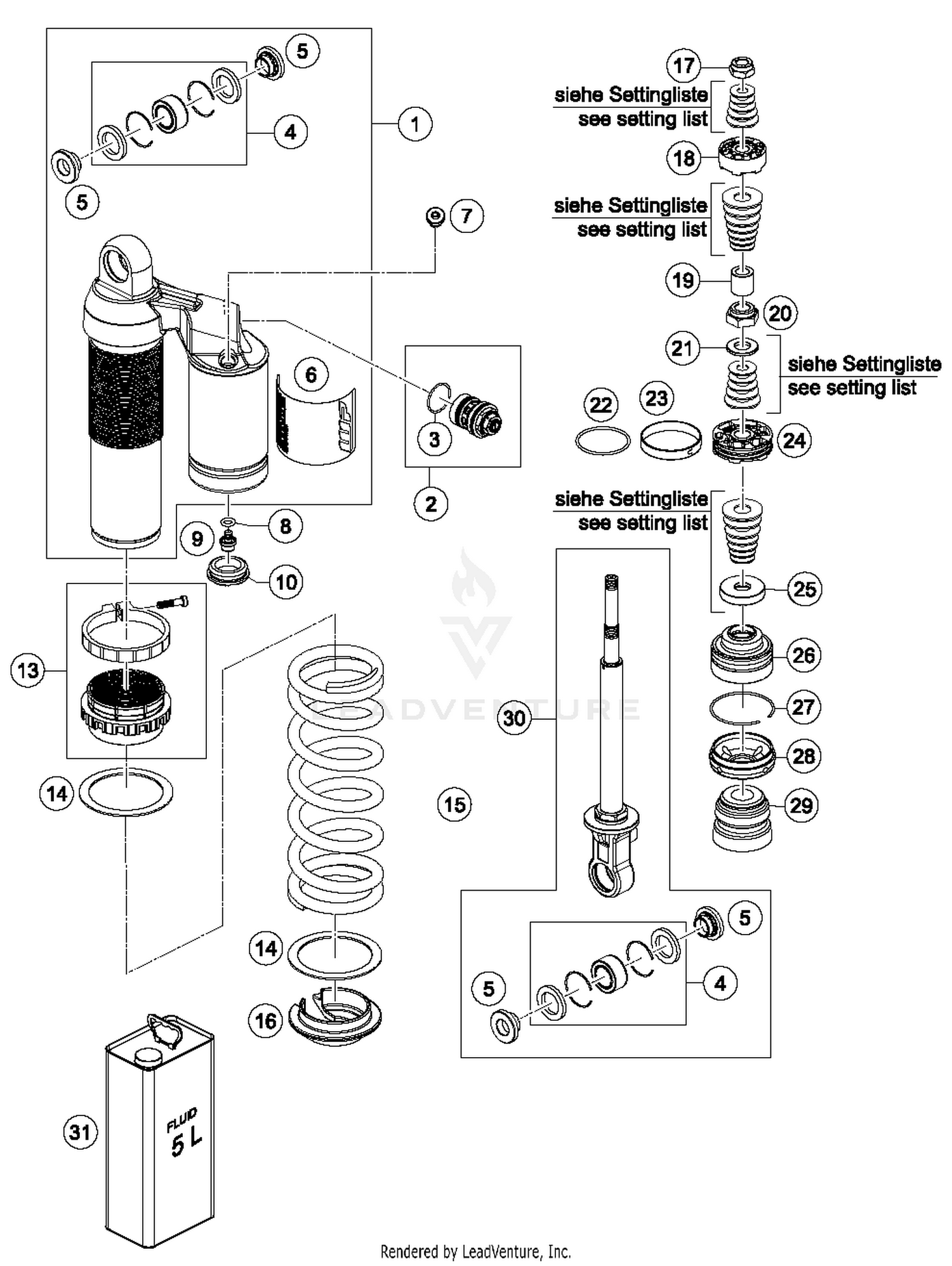 Shock Absorber Dissassembled