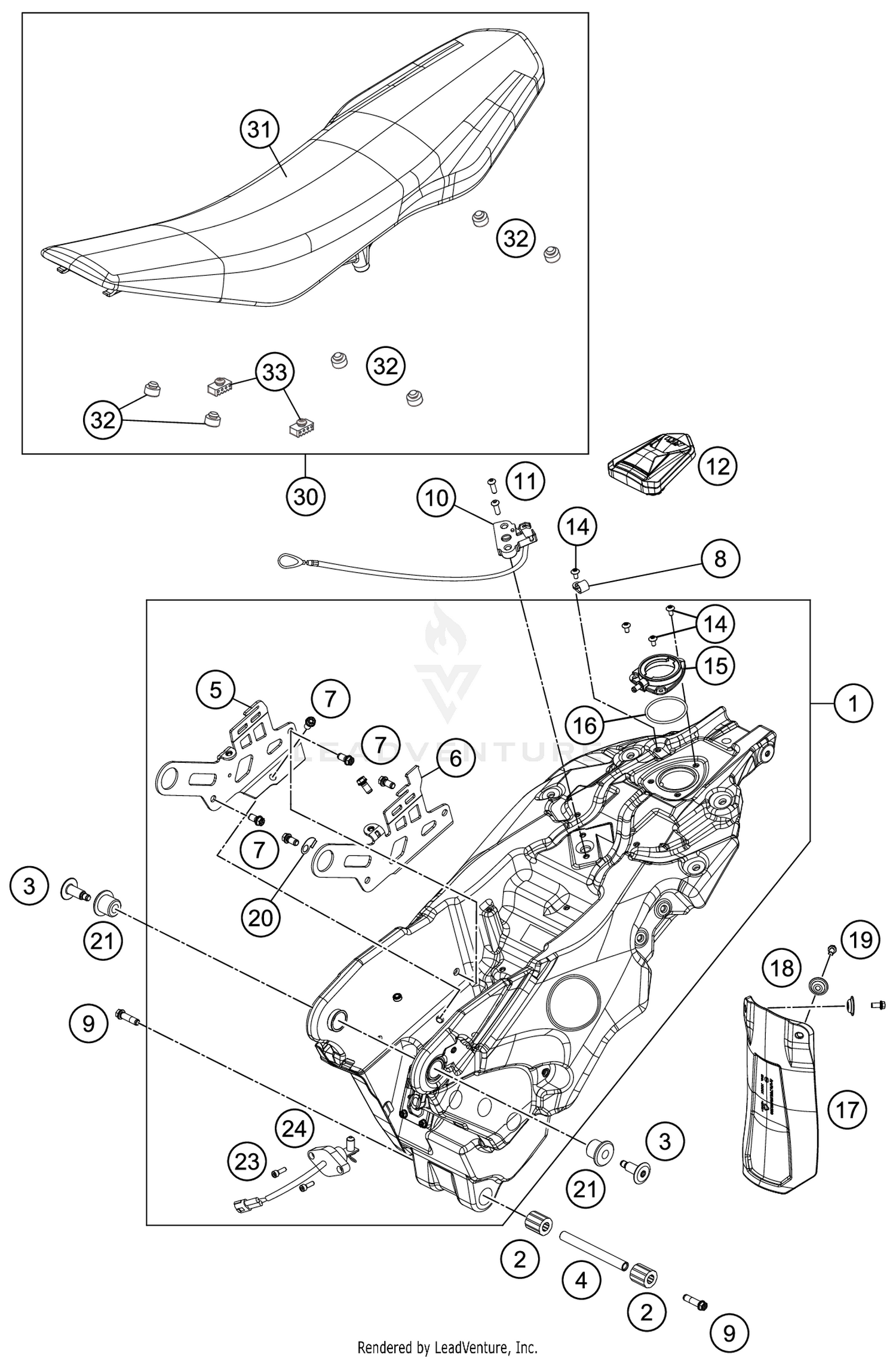 TANK, SEAT