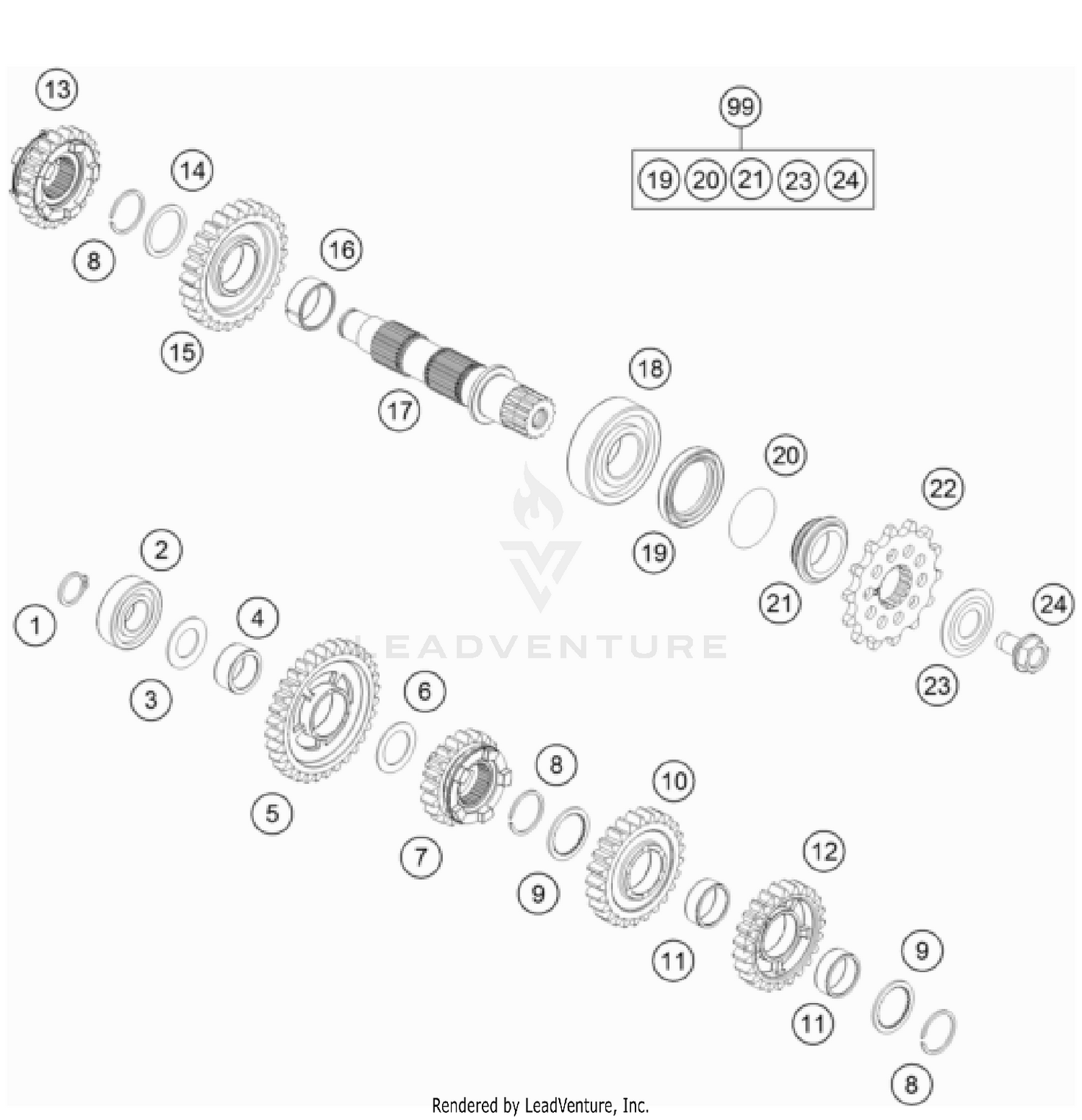TRANSMISSION II - COUNTERSHAFT