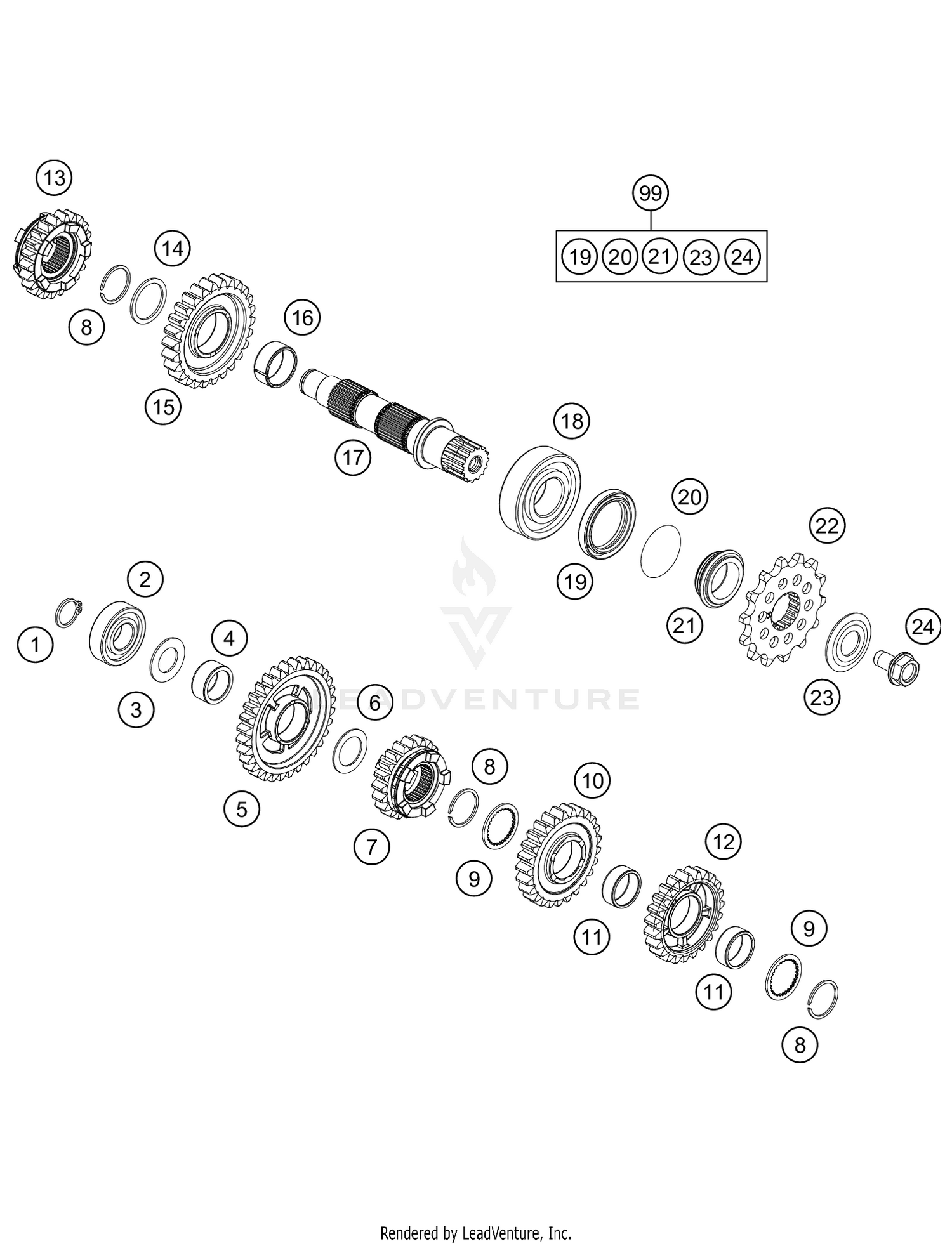 TRANSMISSION II - COUNTERSHAFT