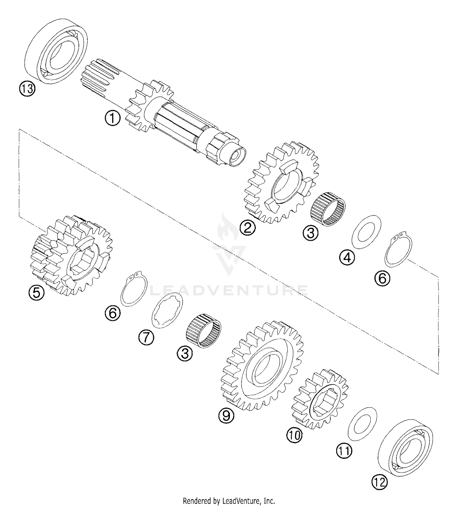 Transmission I - Main Shaft (USA)