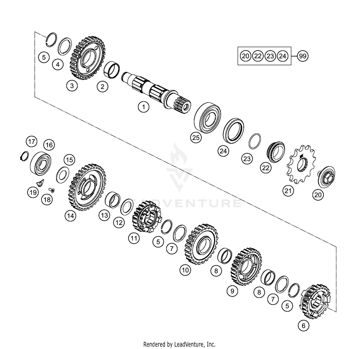 TRANSMISSION II - COUNTERSHAFT