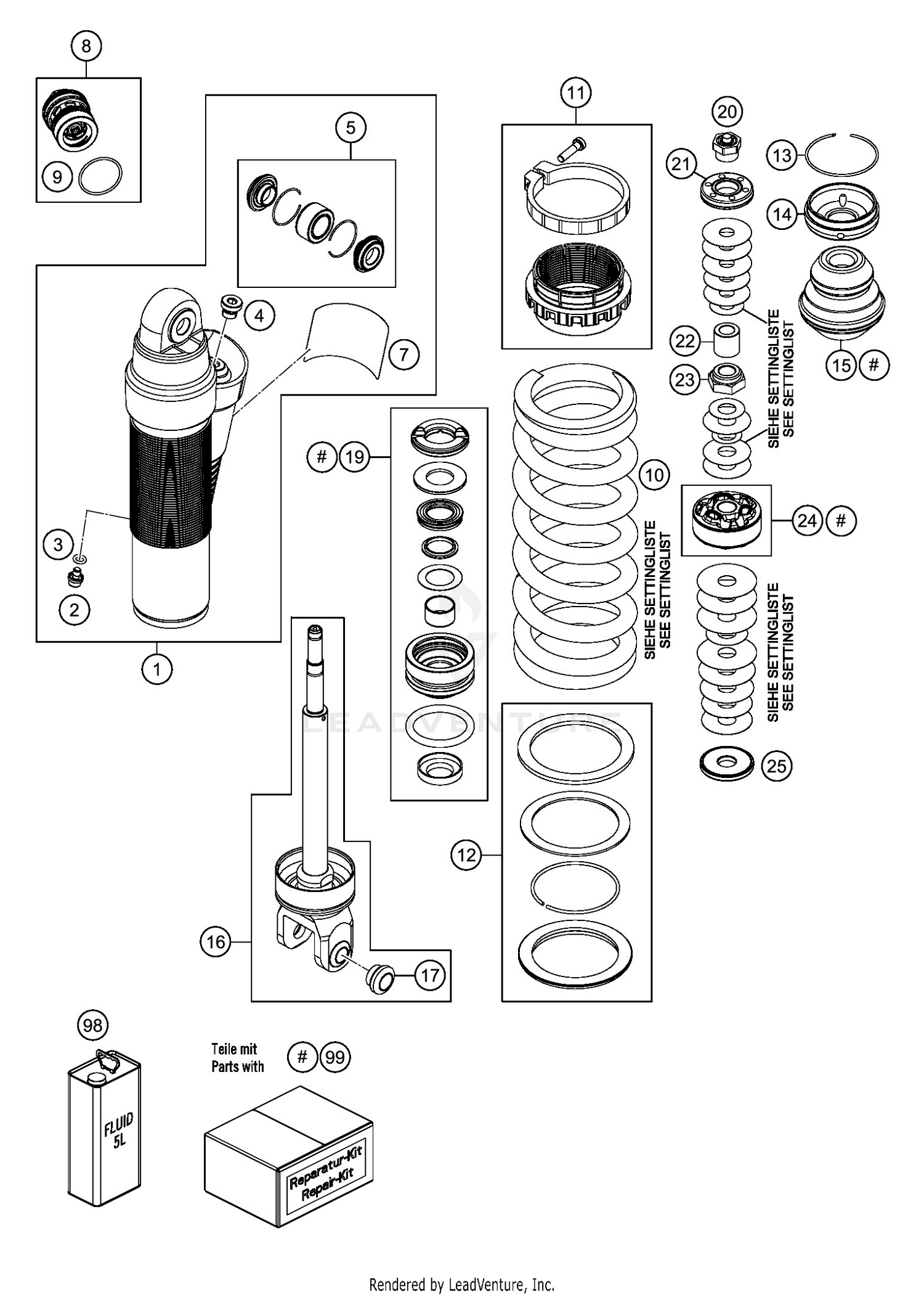 SHOCK ABSORBER DISASSEMBLED