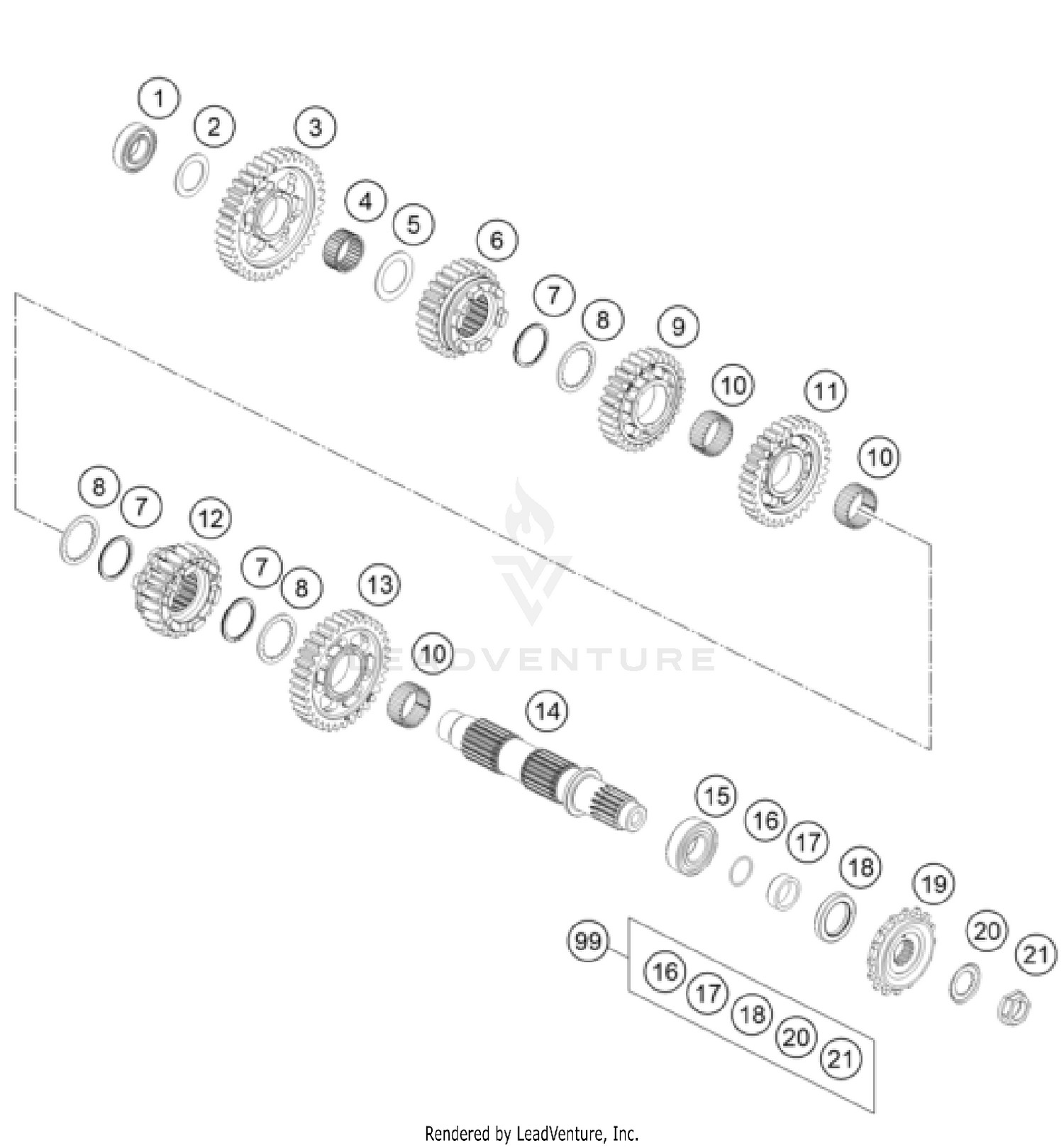 TRANSMISSION II - COUNTERSHAFT
