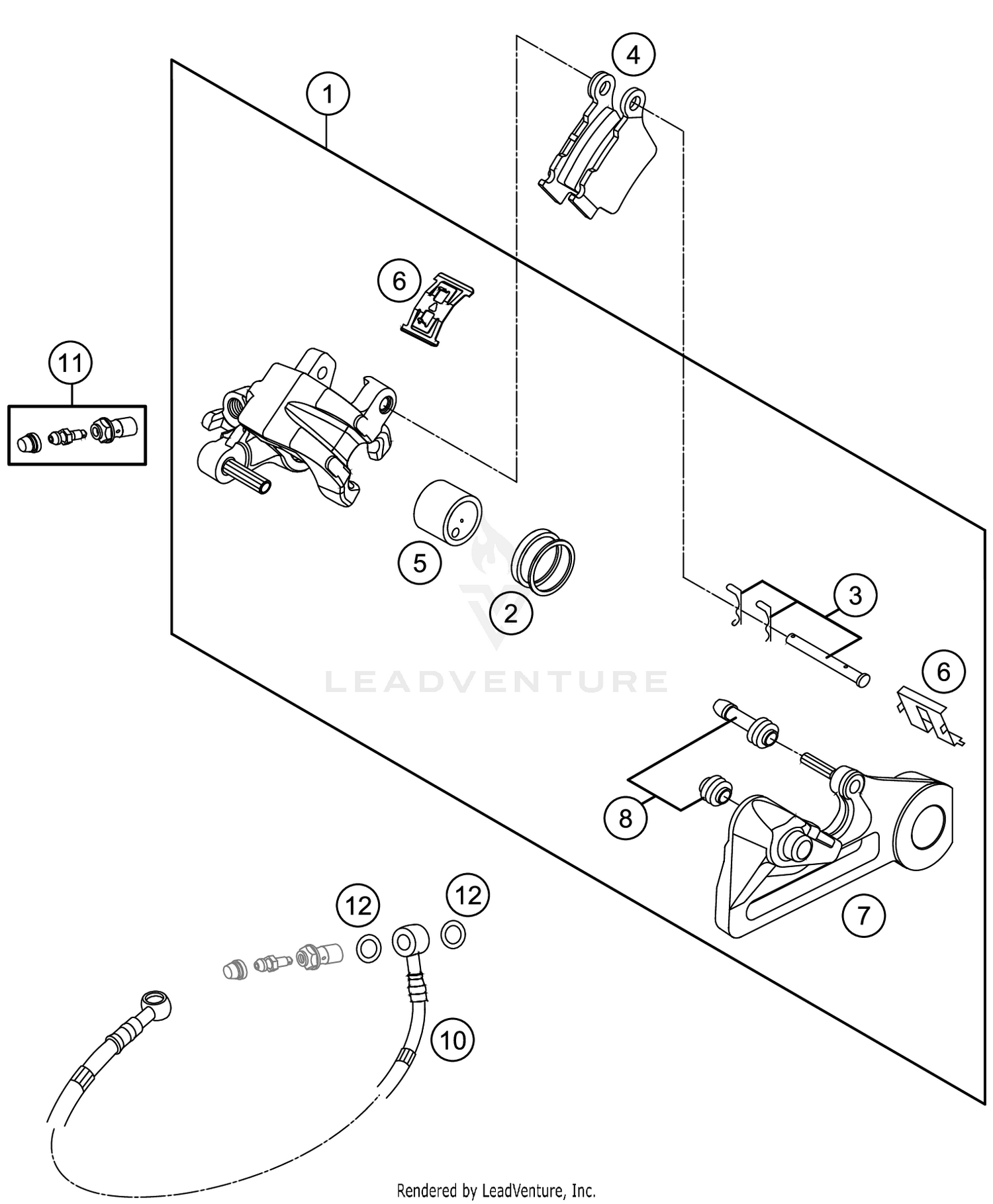 REAR BRAKE CALIPER