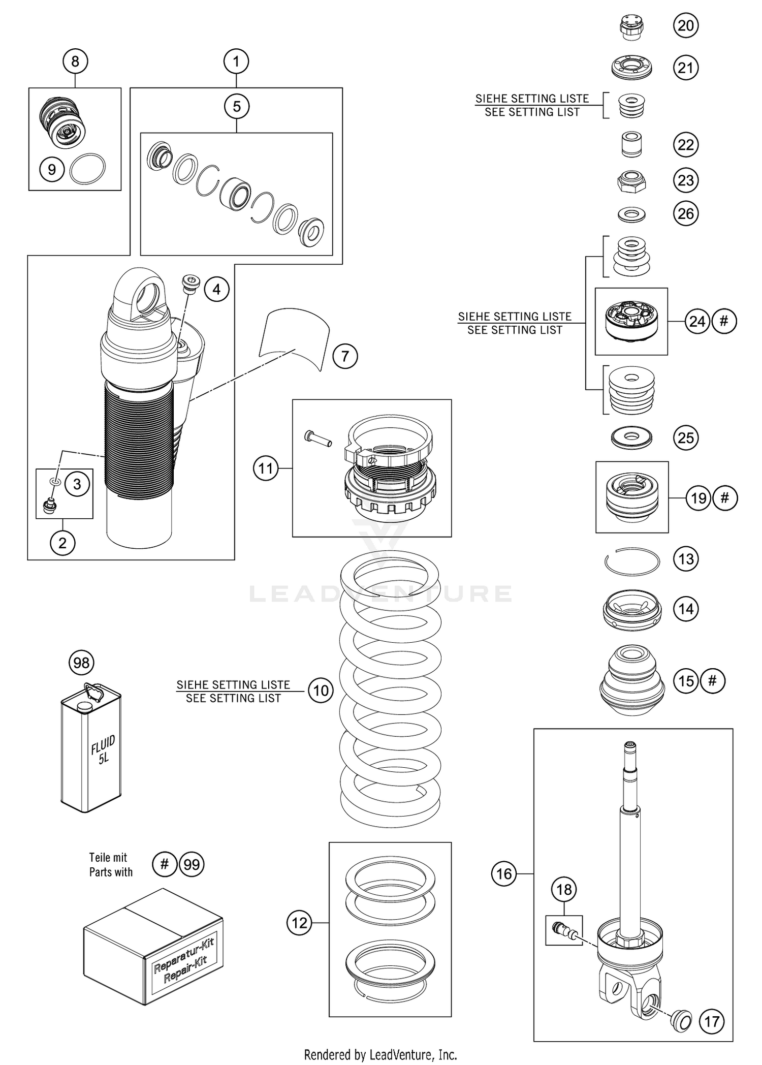 SHOCK ABSORBER DISASSEMBLED