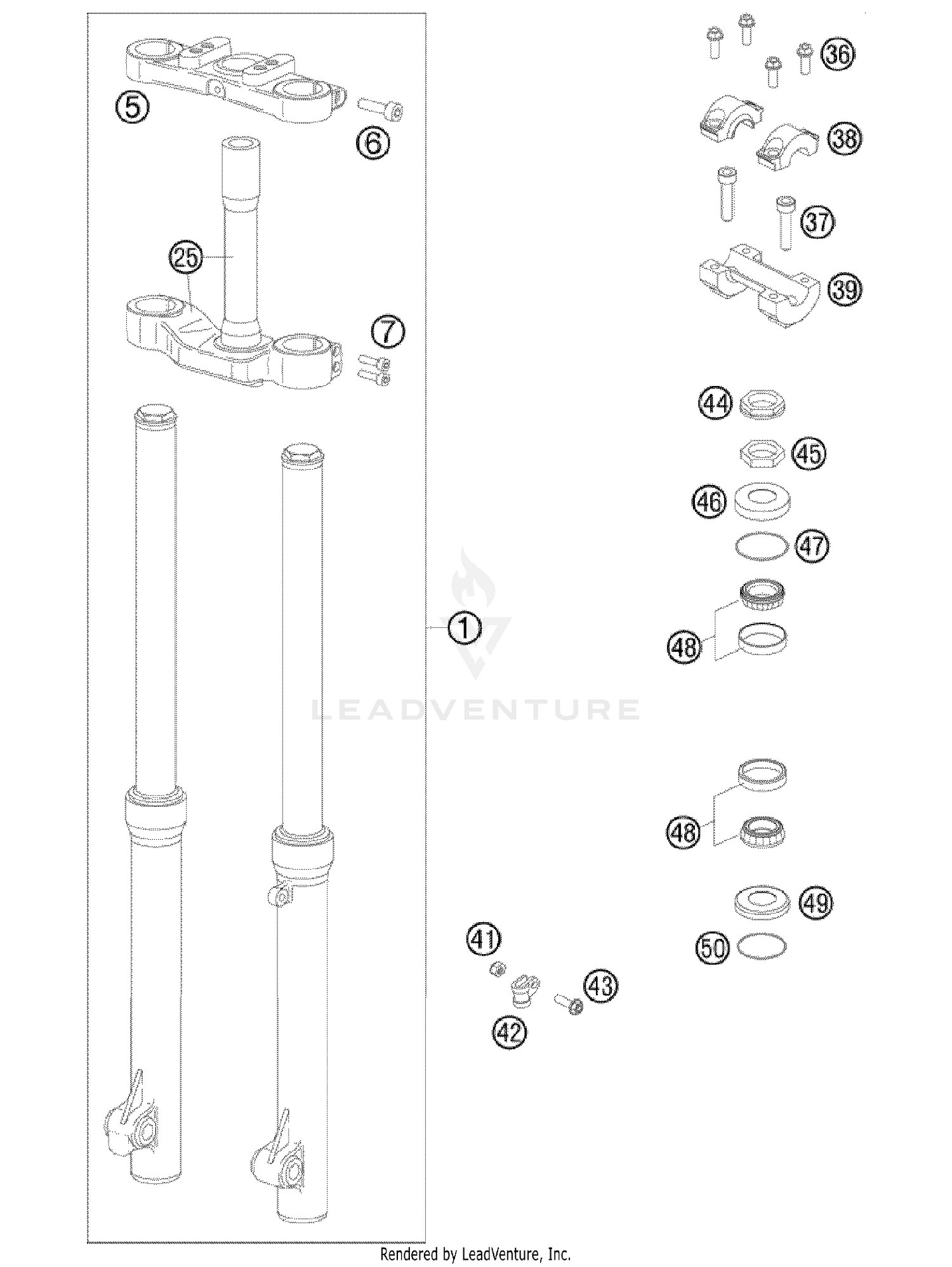 Front Fork, Triple Clamp