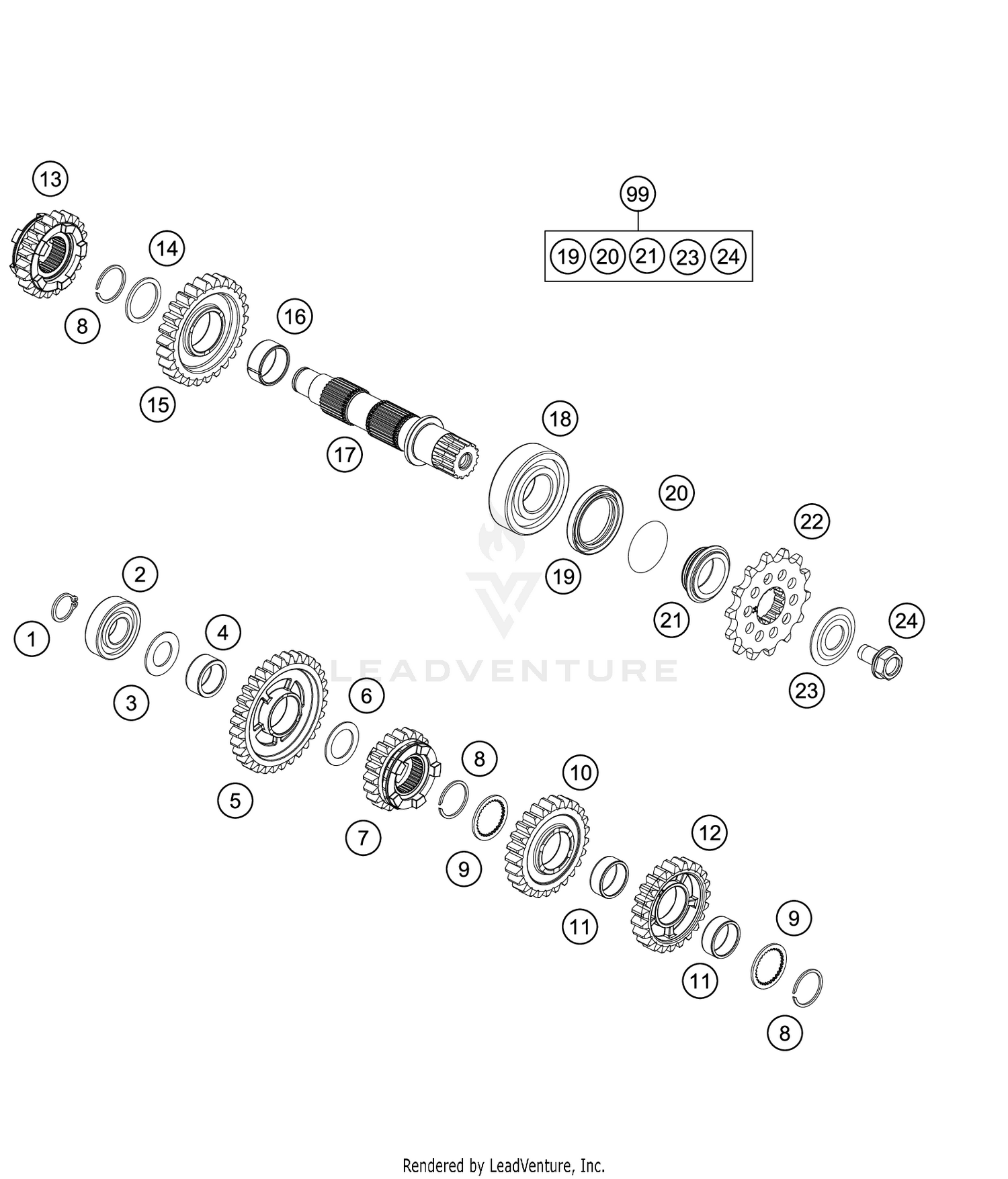 TRANSMISSION II - COUNTERSHAFT