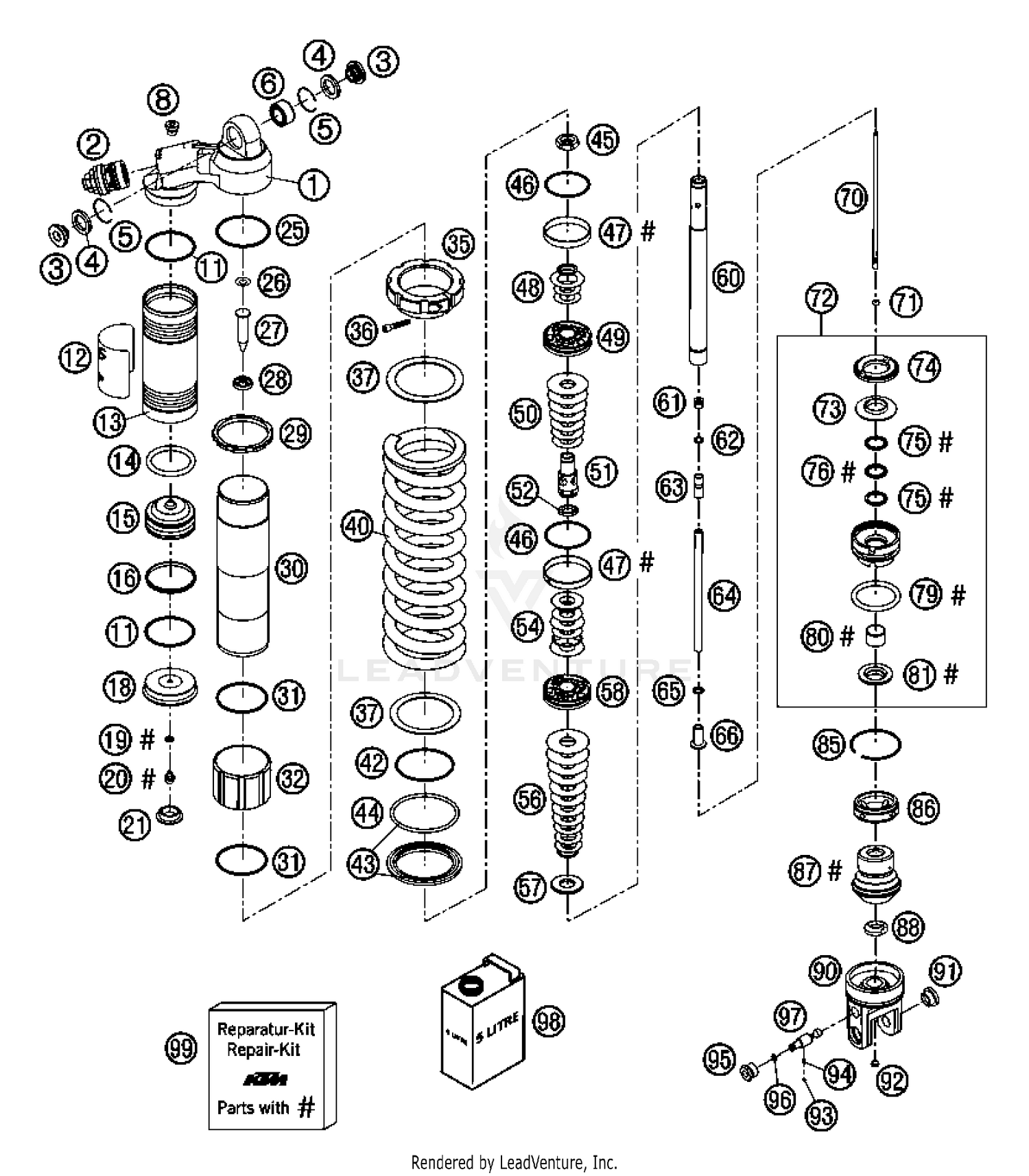 Shock Absorber Disassembled