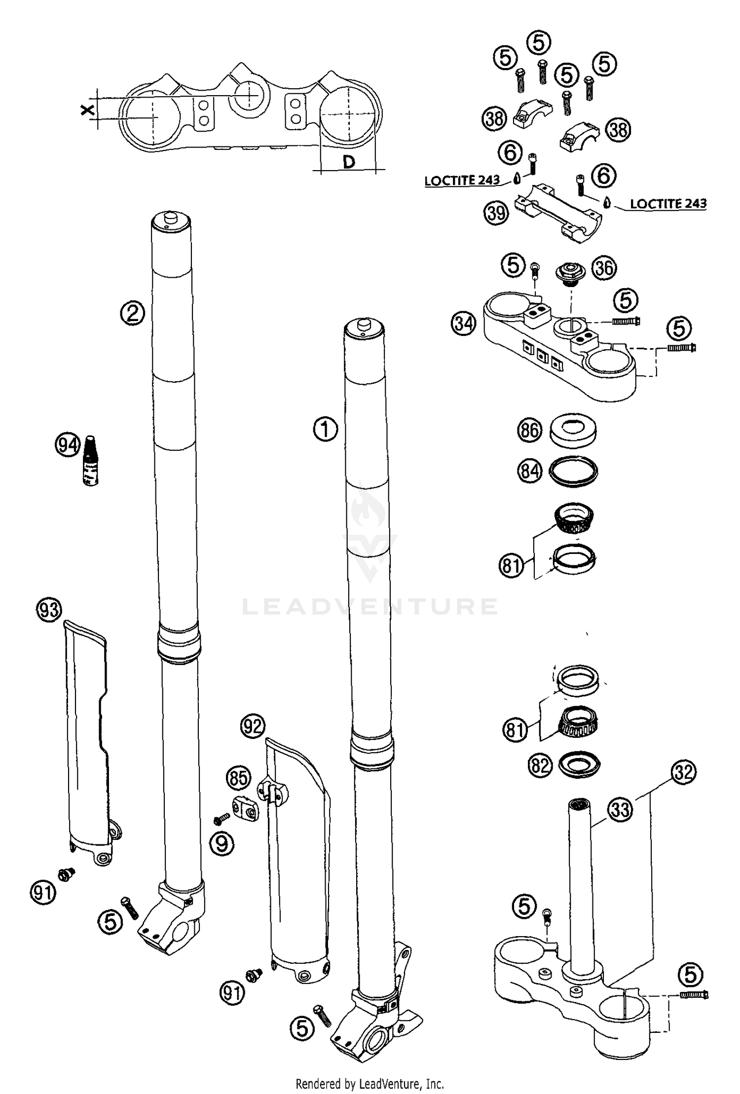Front Fork White Power USD