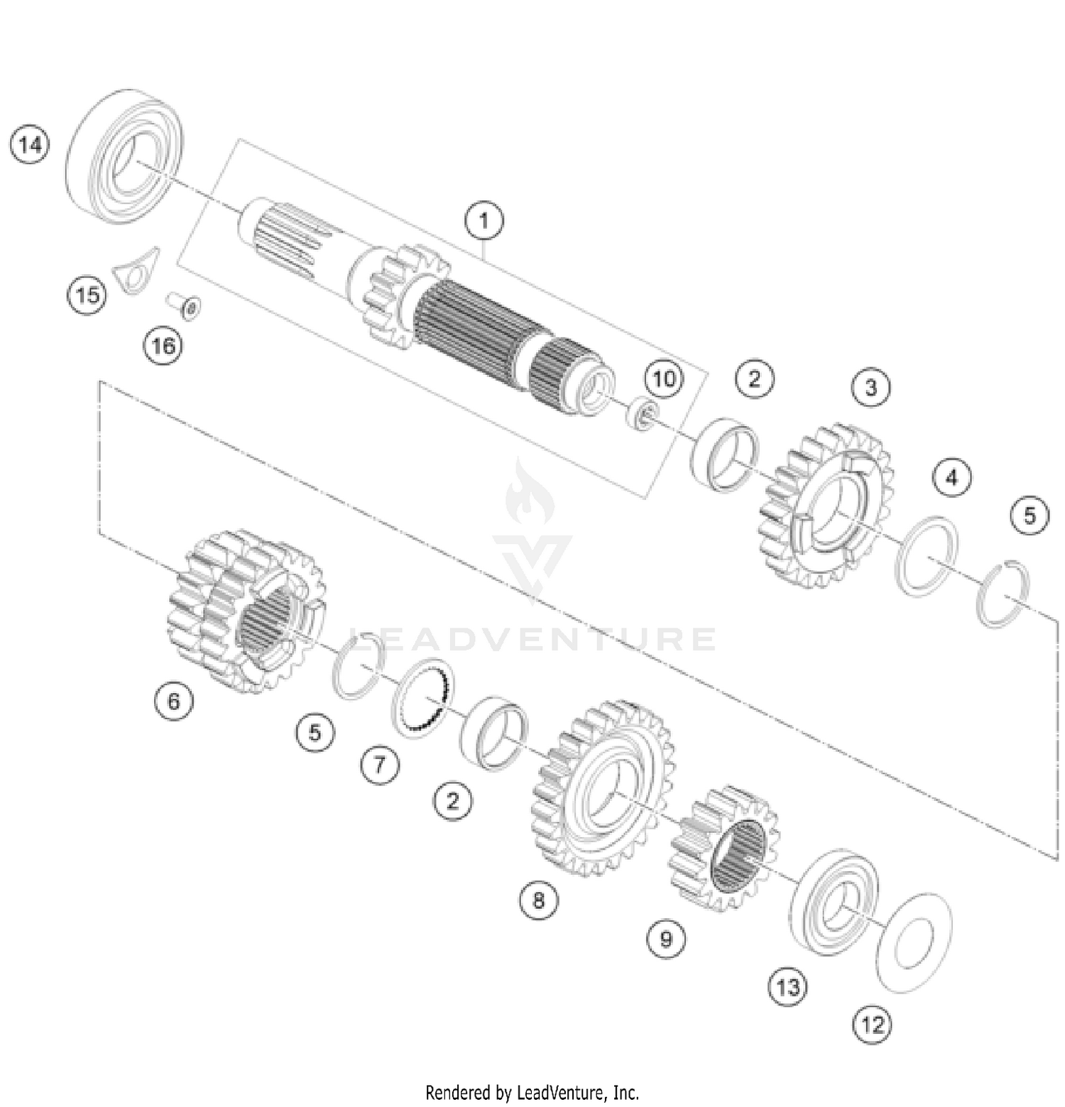 TRANSMISSION I - MAIN SHAFT
