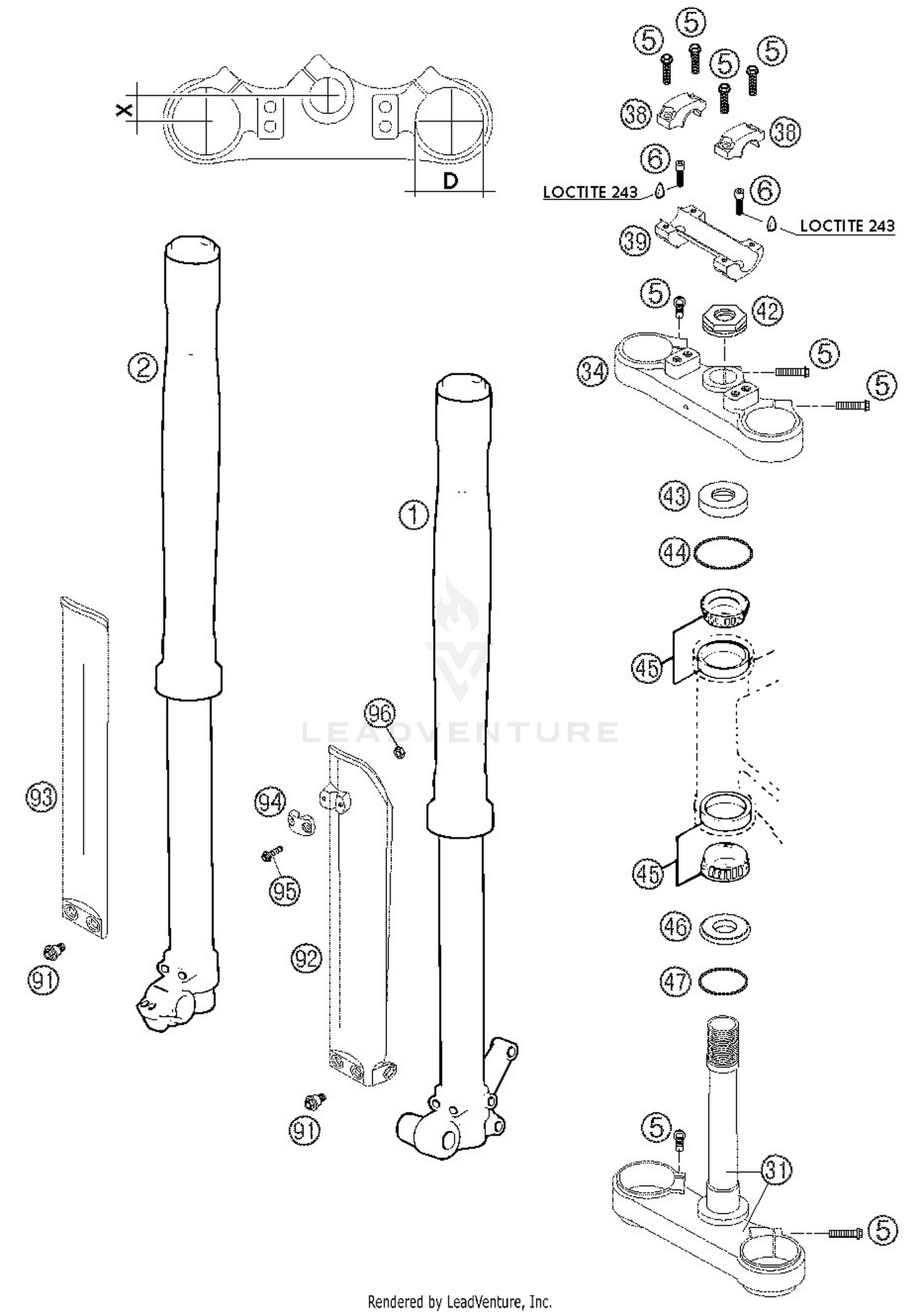 Front Fork Marzocchi Usd 35