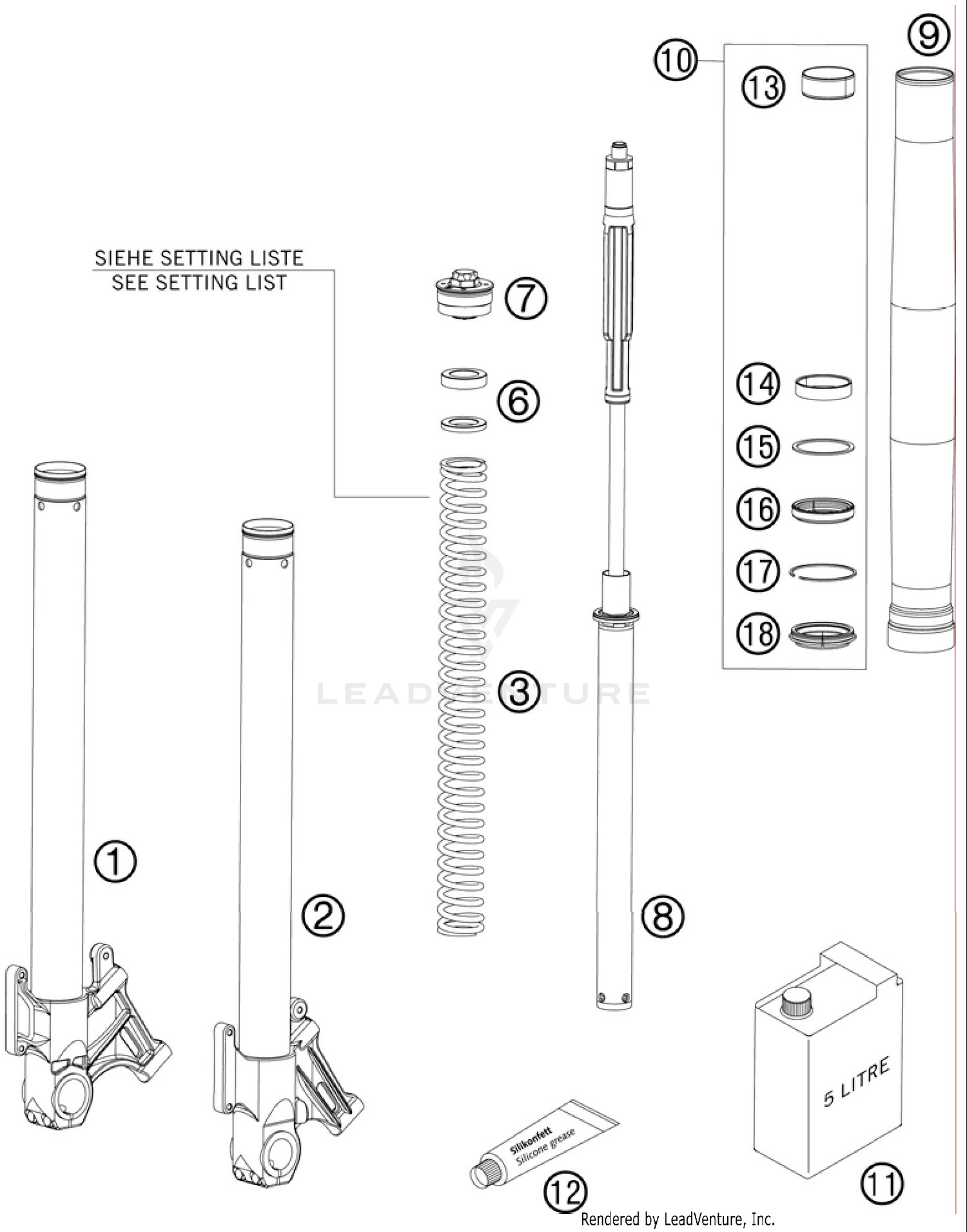 Front Fork Disassambled