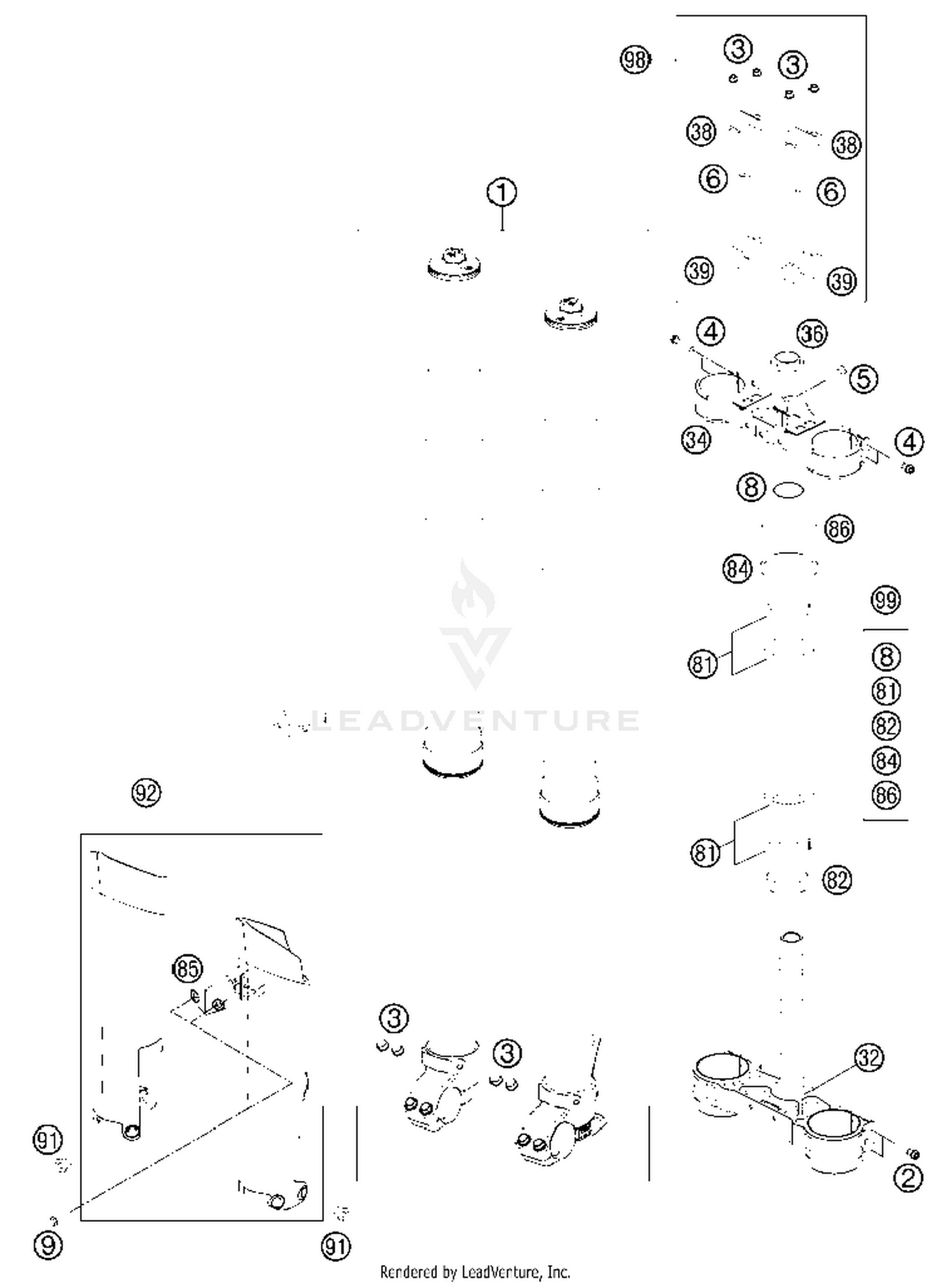 Front Fork, Triple Clamp