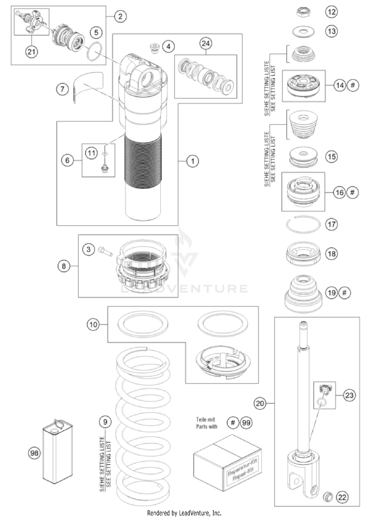 SHOCK ABSORBER DISASSEMBLED