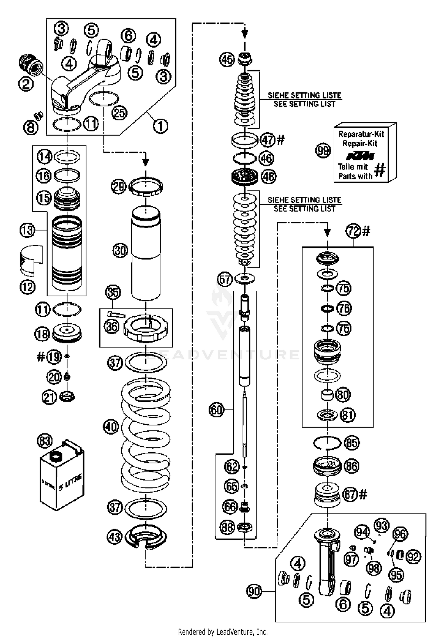 Shock Absorber Disassembled