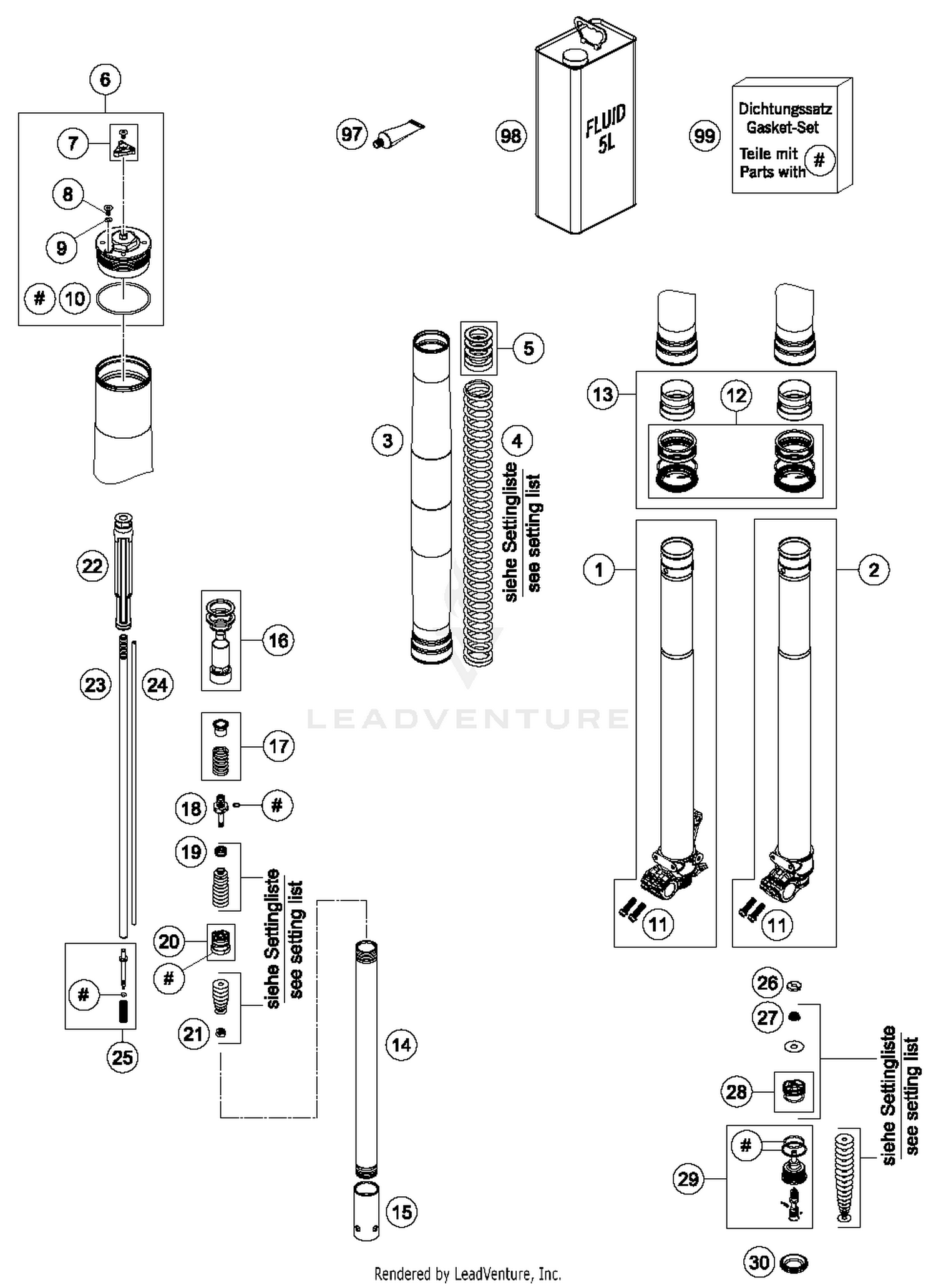 Front Fork Disassembled