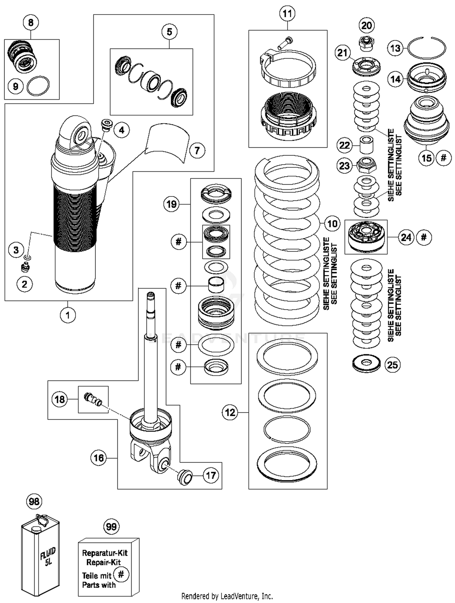 Shock Absorber Disassembled