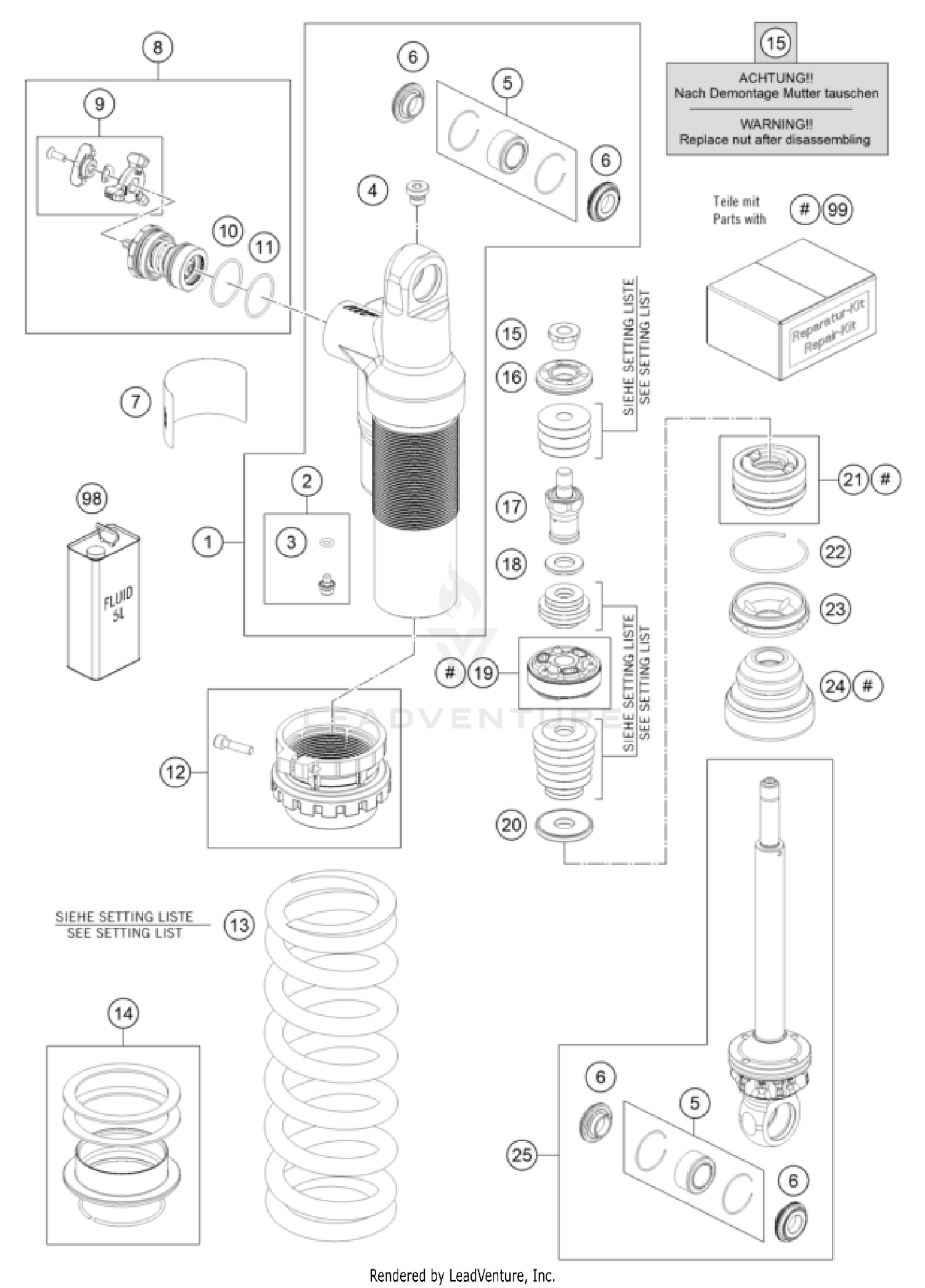 SHOCK ABSORBER DISASSEMBLED