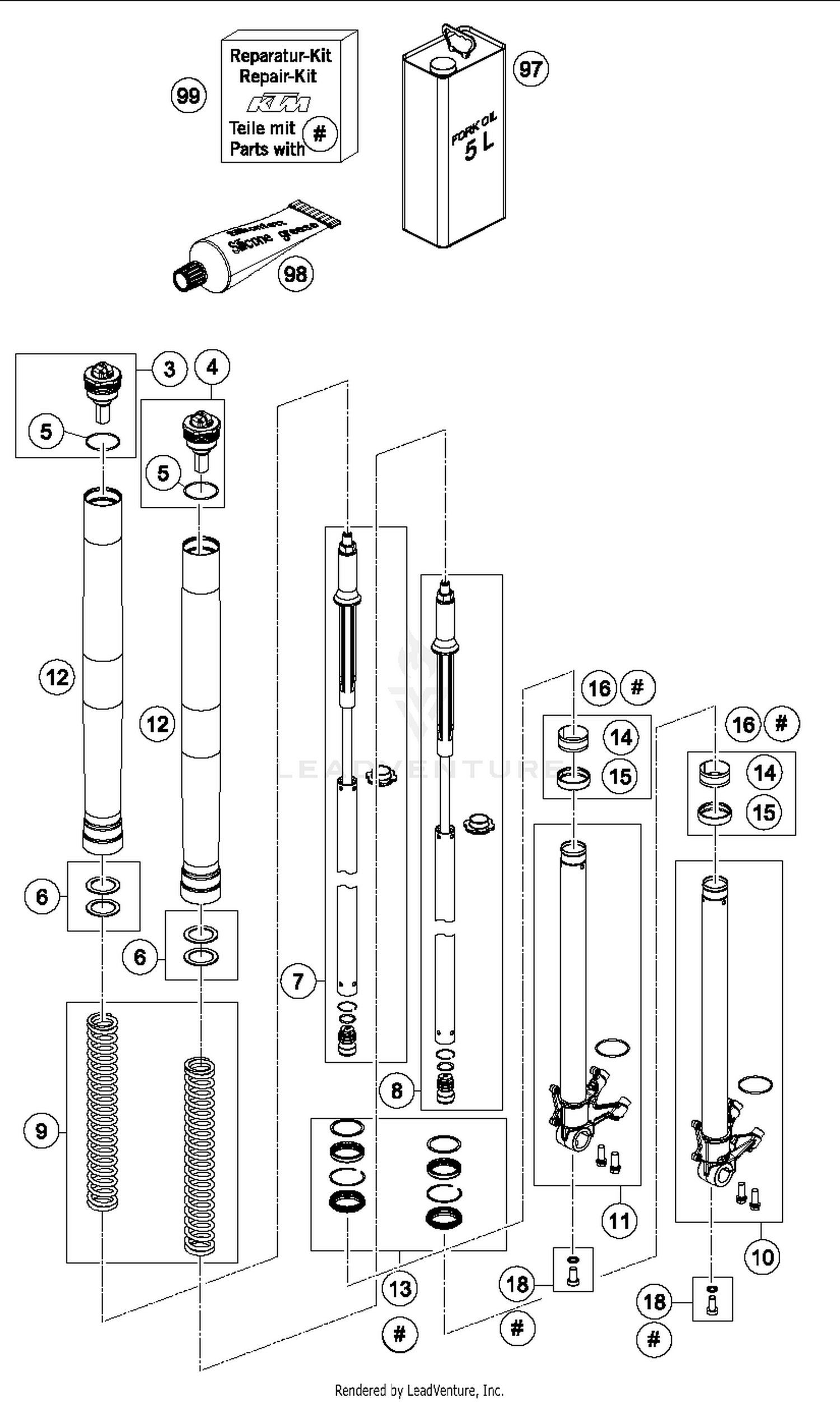 Front Fork Disassembled
