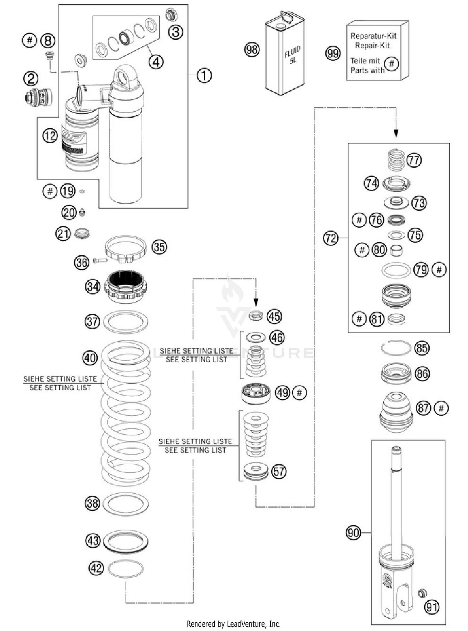 Shock Absorber Disassembled