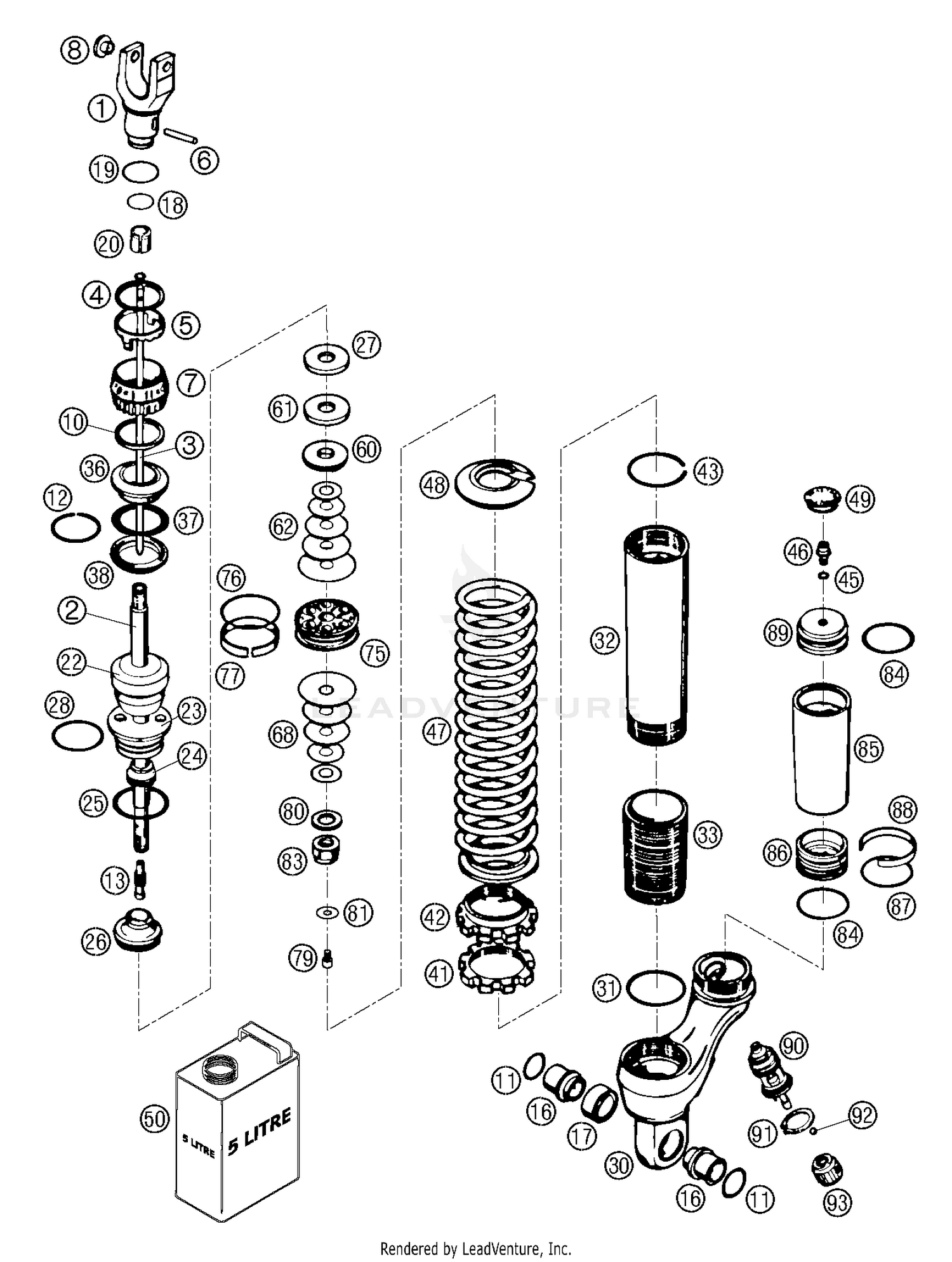 Shock Absorber WP Disassembled