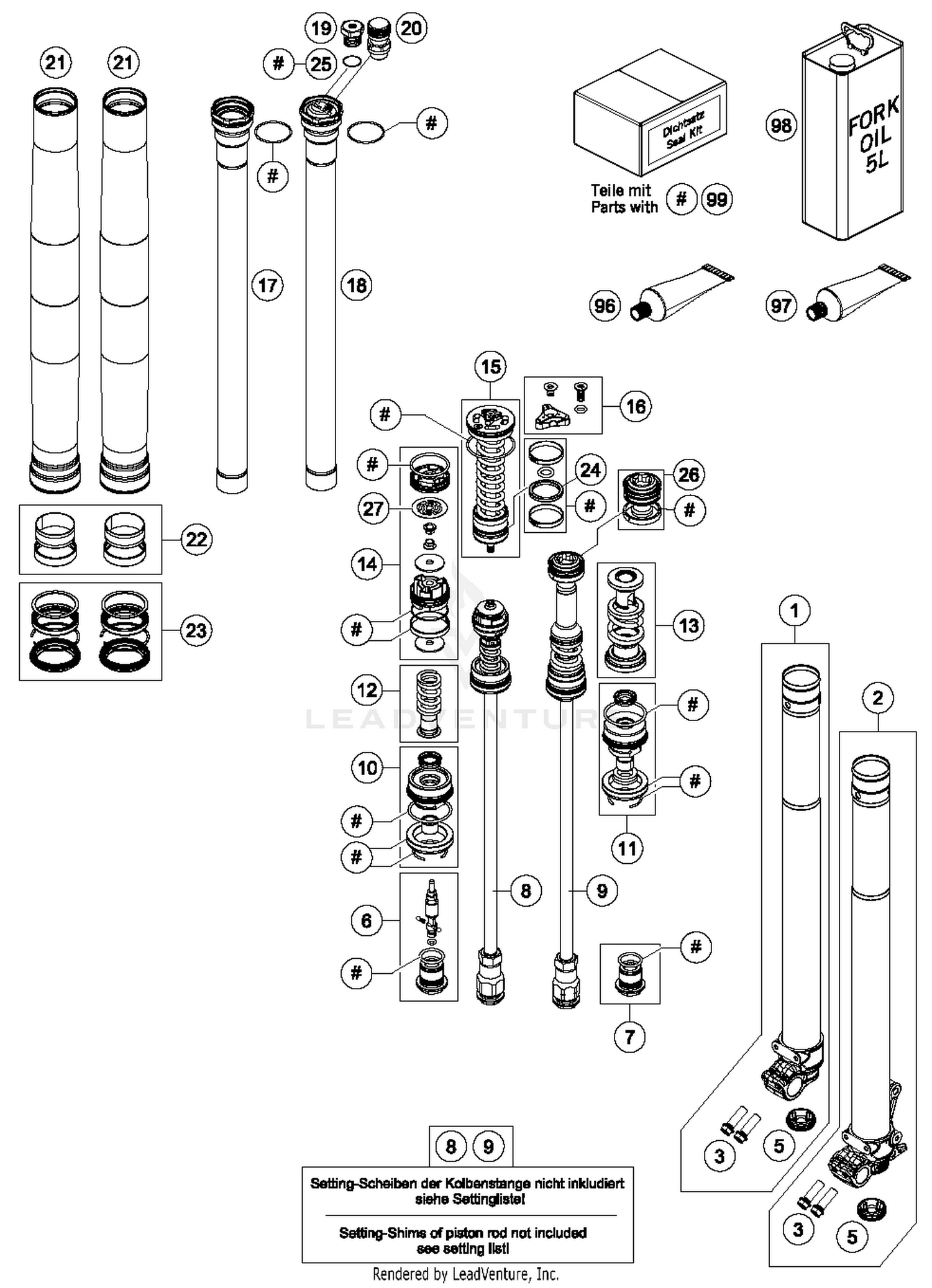 Front Fork Disassembled