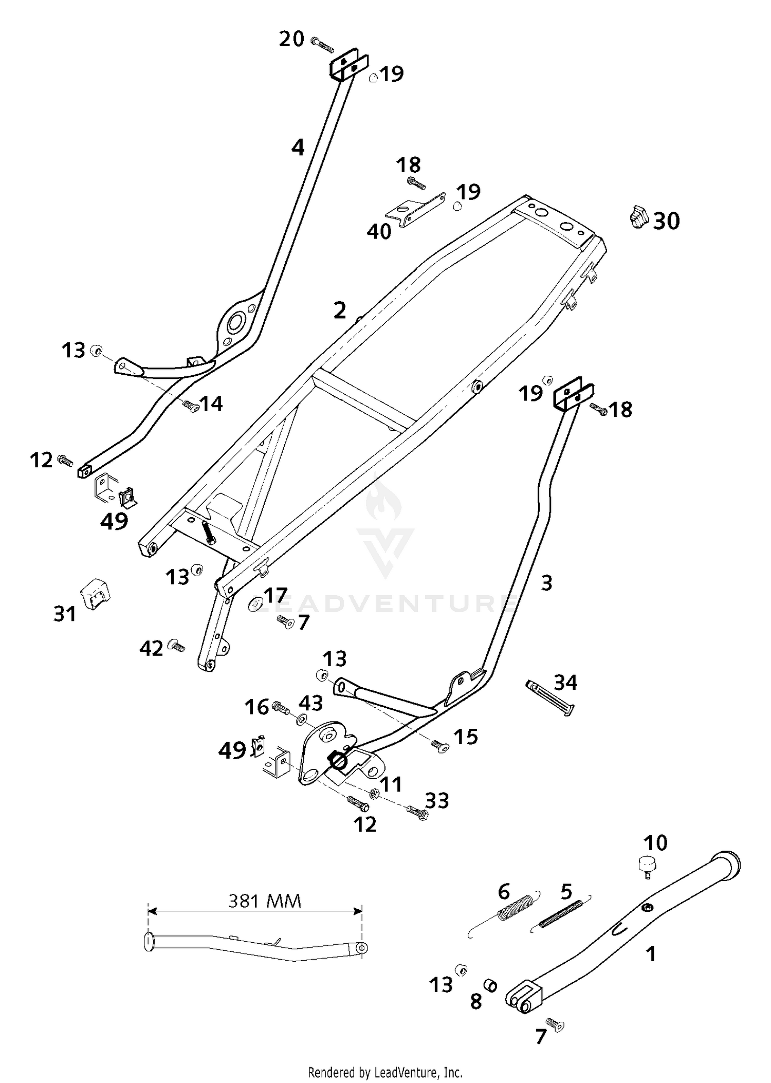 Sub Frame, Side Stand