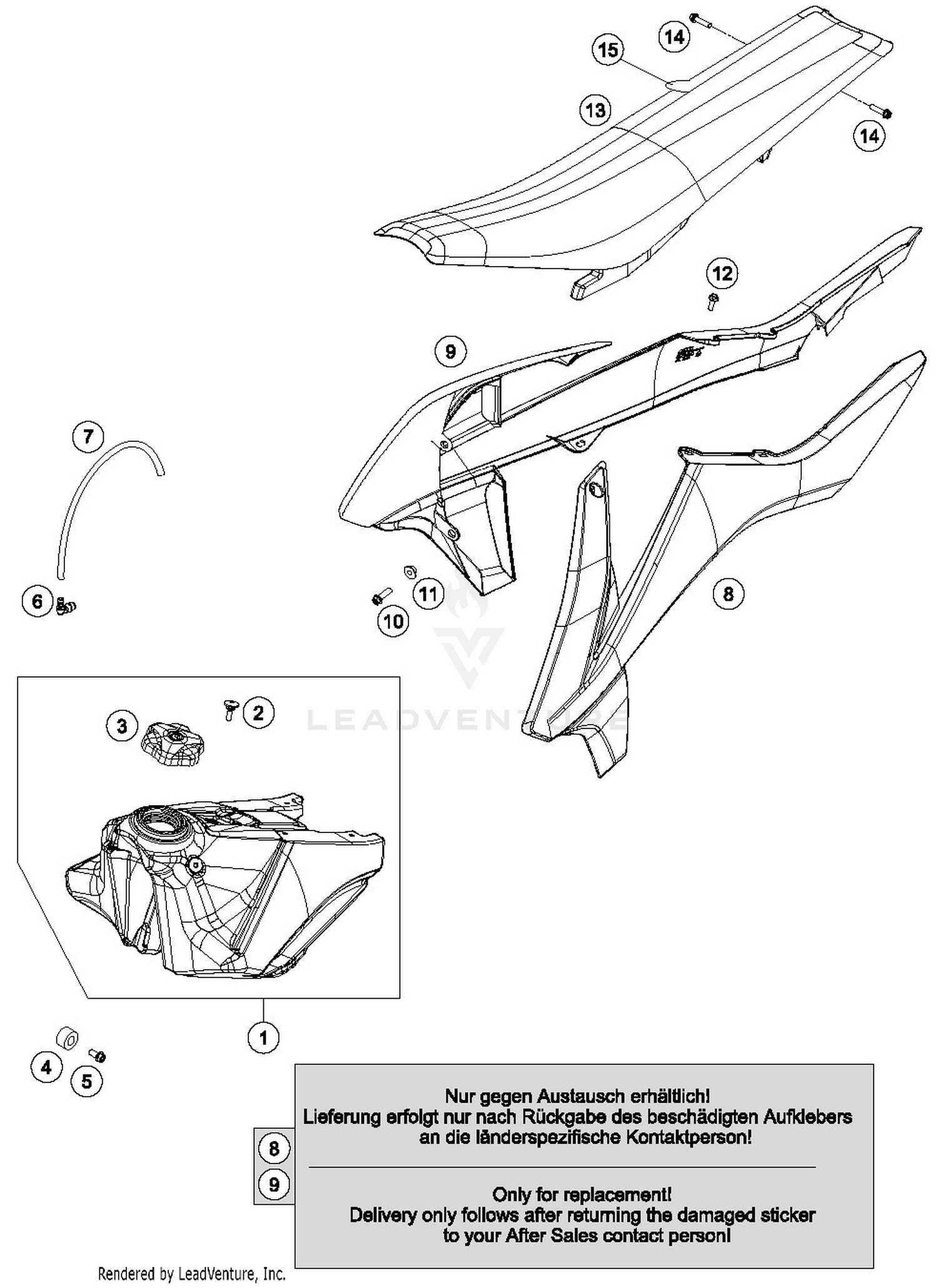 Tank, Seat, Cover