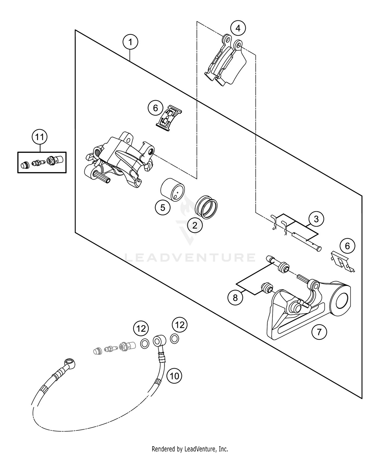 REAR BRAKE CALIPER