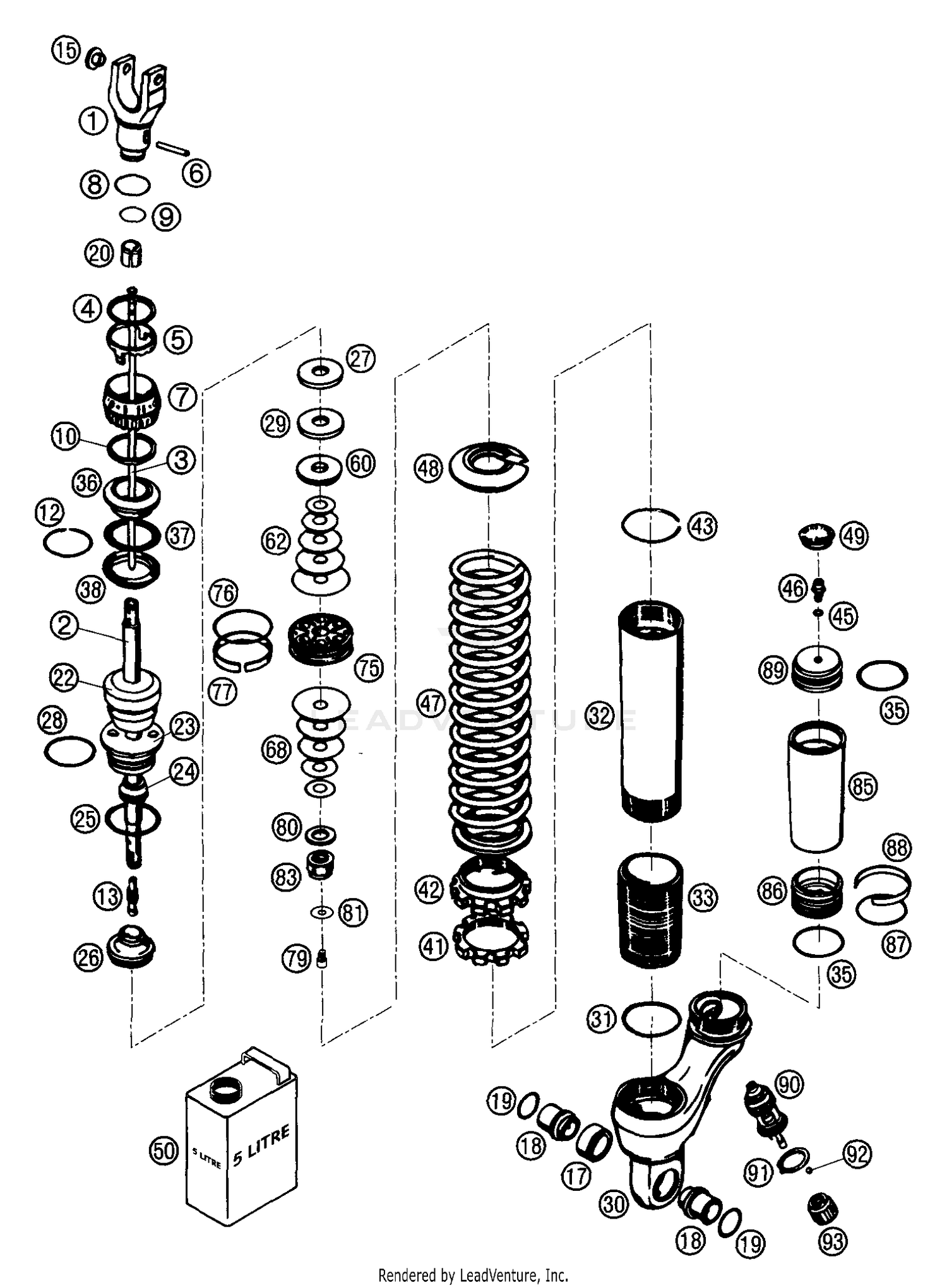 Shock Absorber WP Disassembled