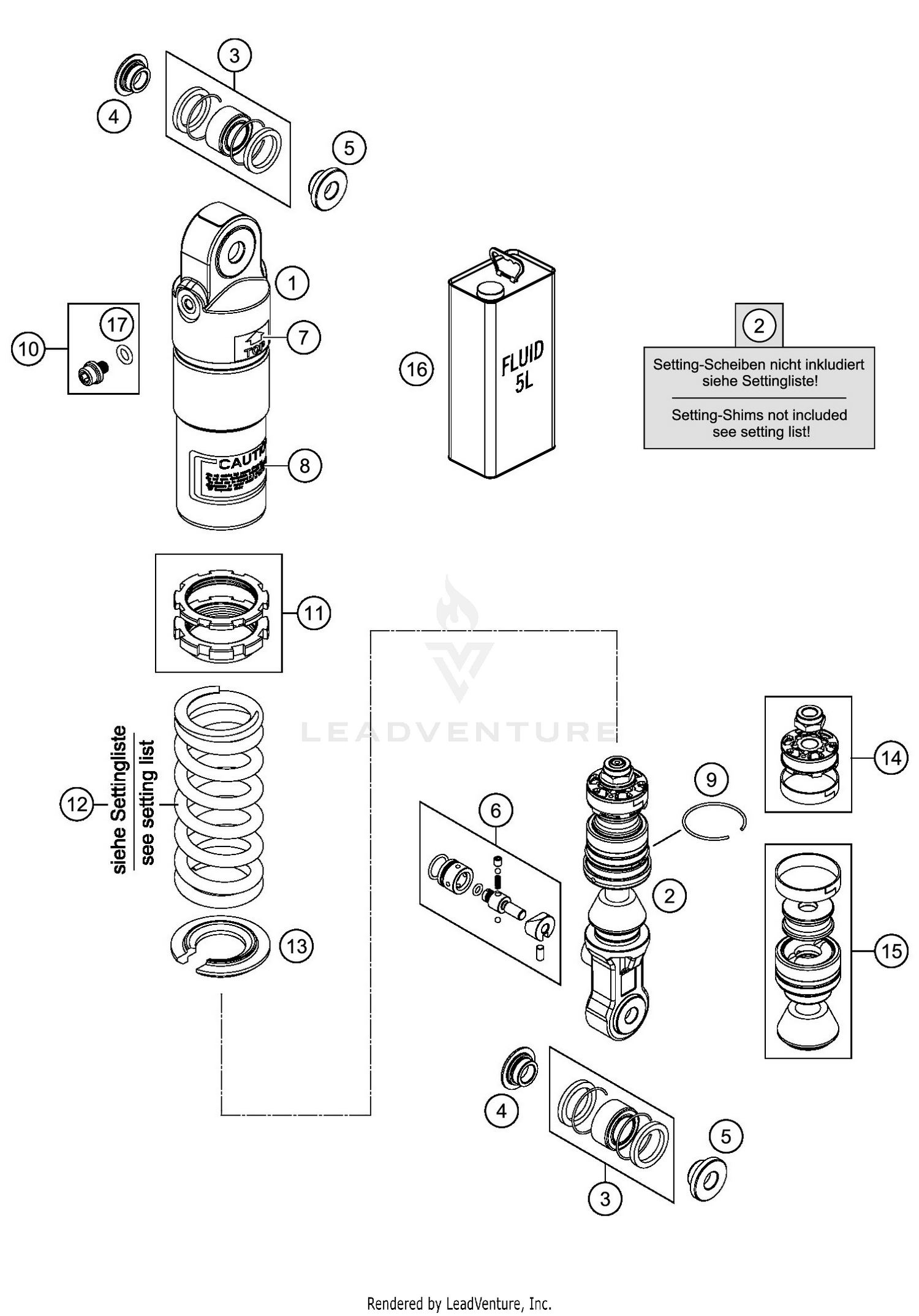 SHOCK ABSORBER DISASSEMBLED