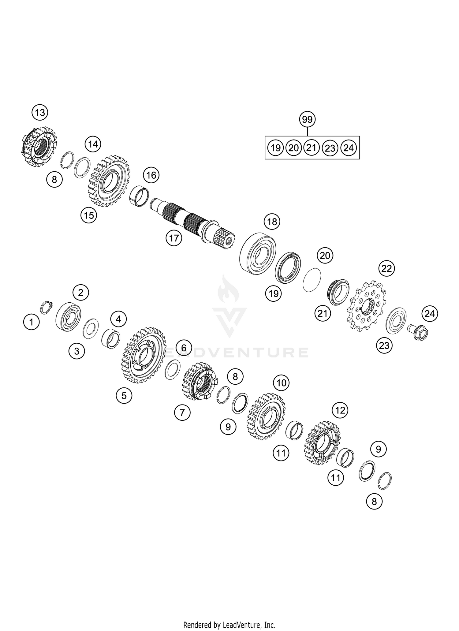 TRANSMISSION II - COUNTERSHAFT
