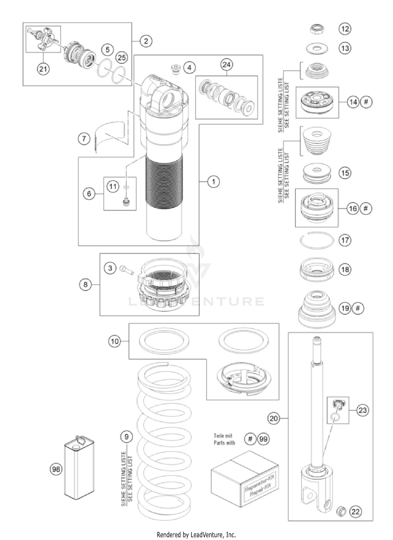 SHOCK ABSORBER DISASSEMBLED