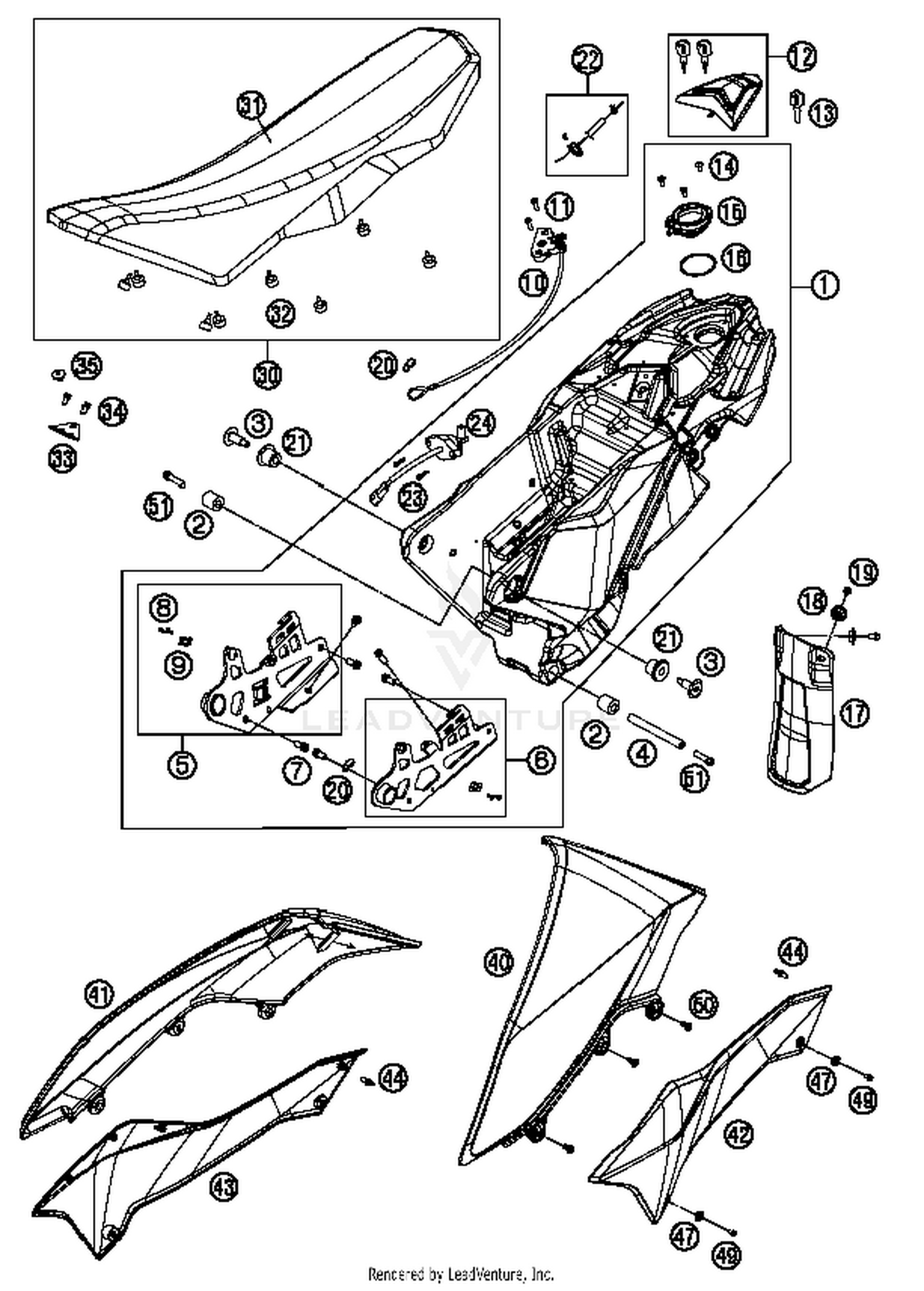 Tank, Seat, Cover