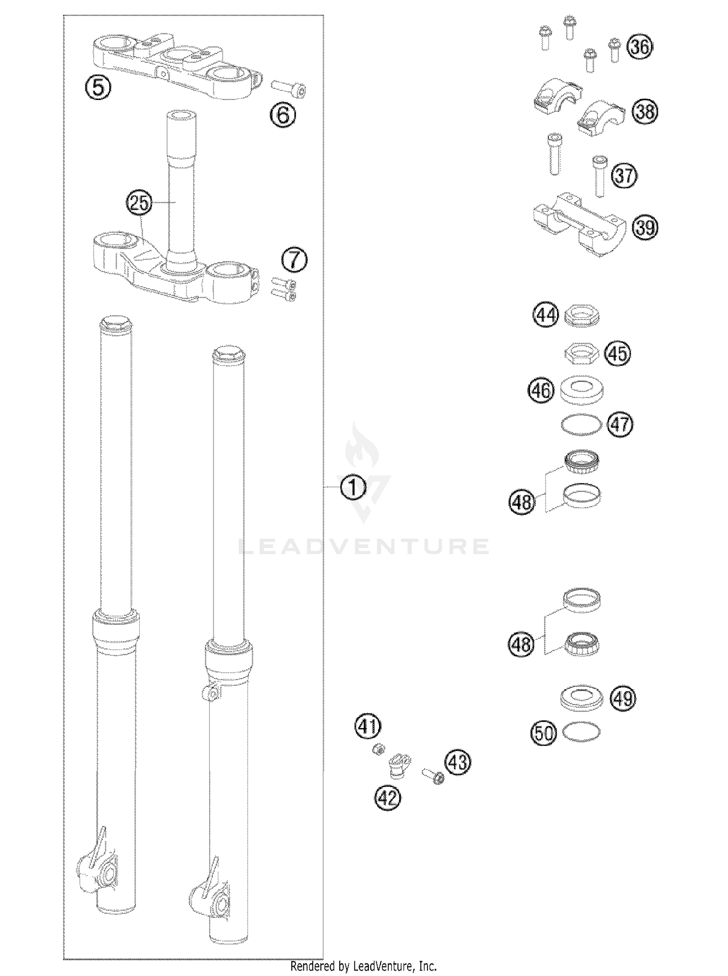 Front Fork, Triple Clamp