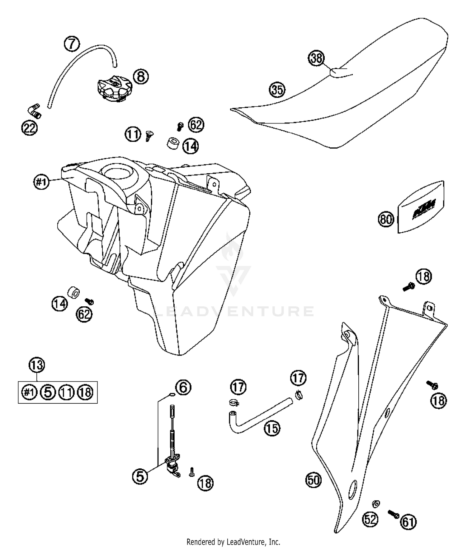 Tank, Seat, Cover