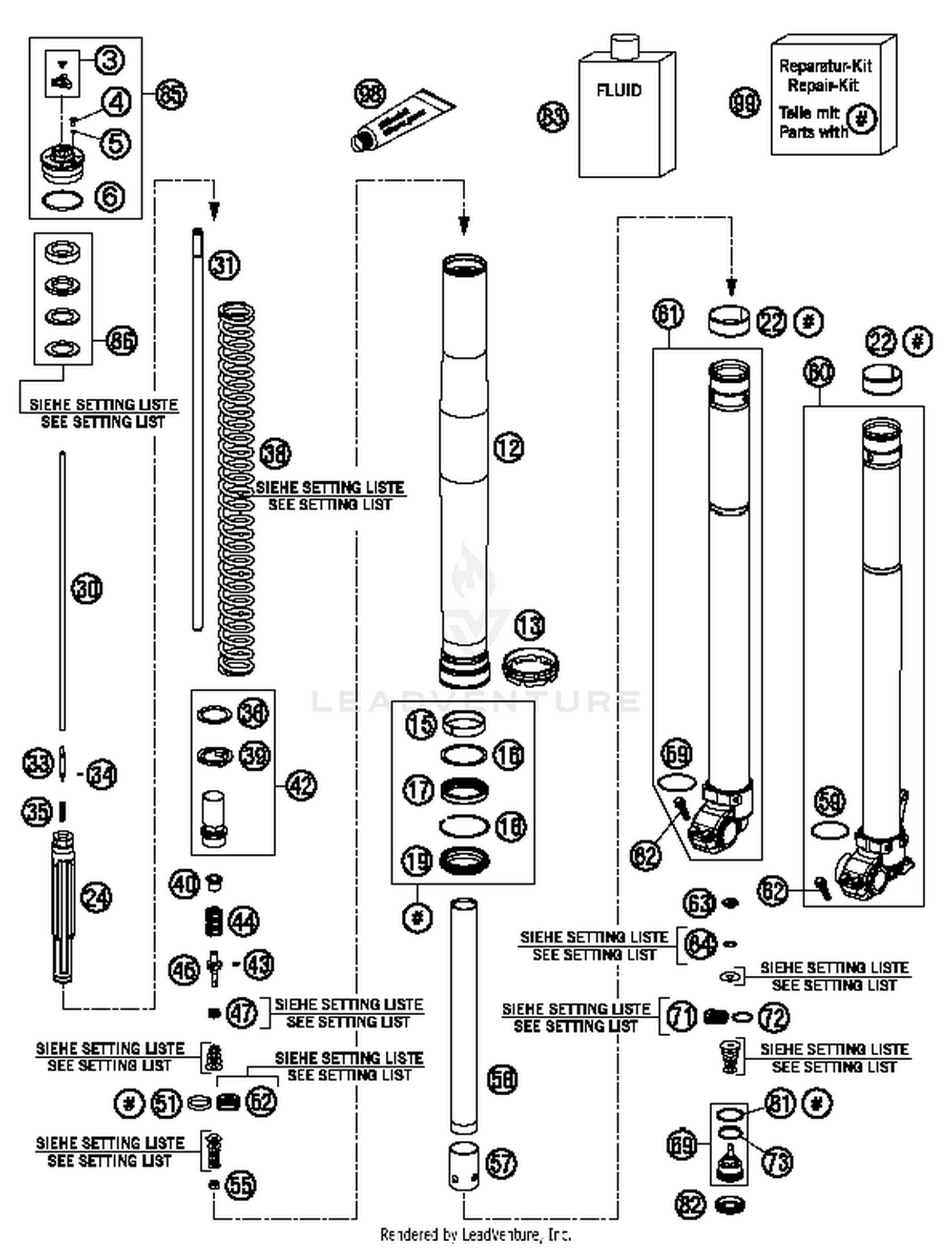 Front Fork Disassembled