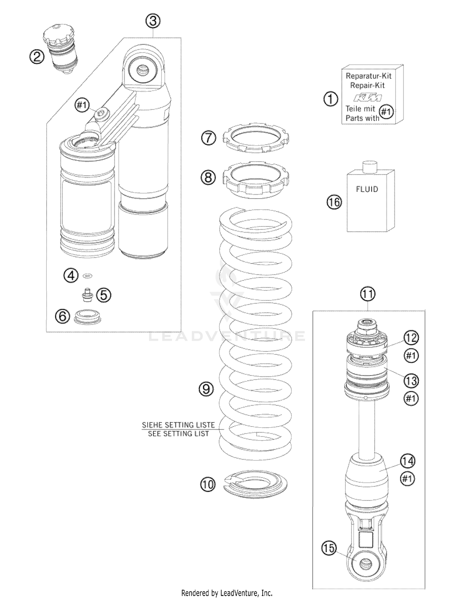Shock Absorber Disassembled