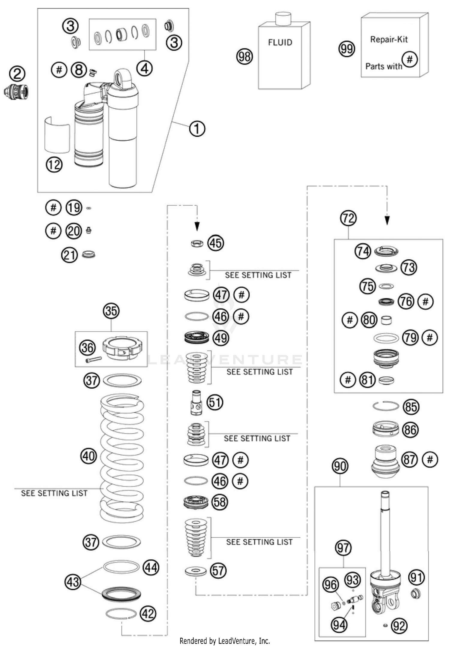 Shock Absorber Disassembled
