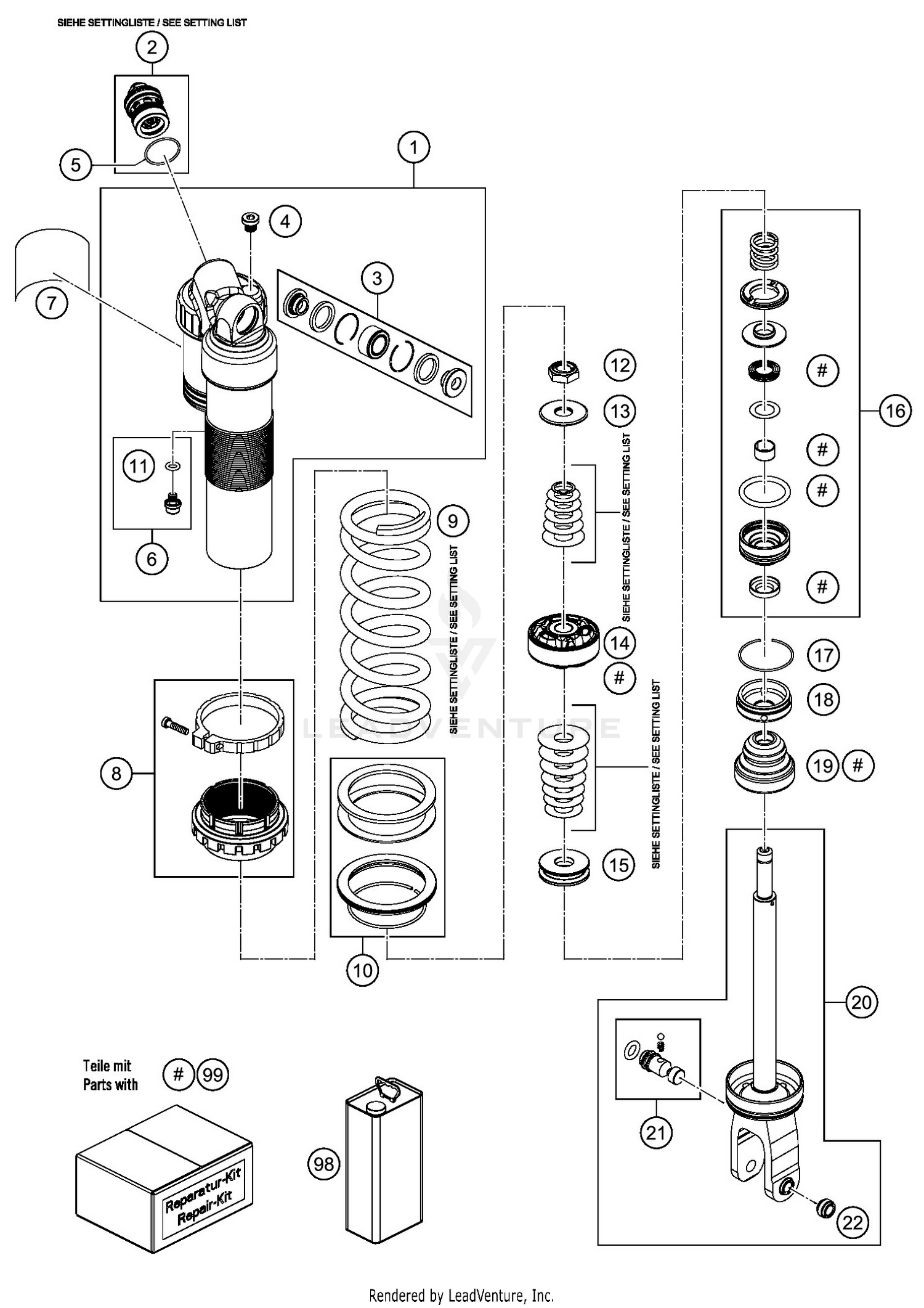 SHOCK ABSORBER DISASSEMBLED