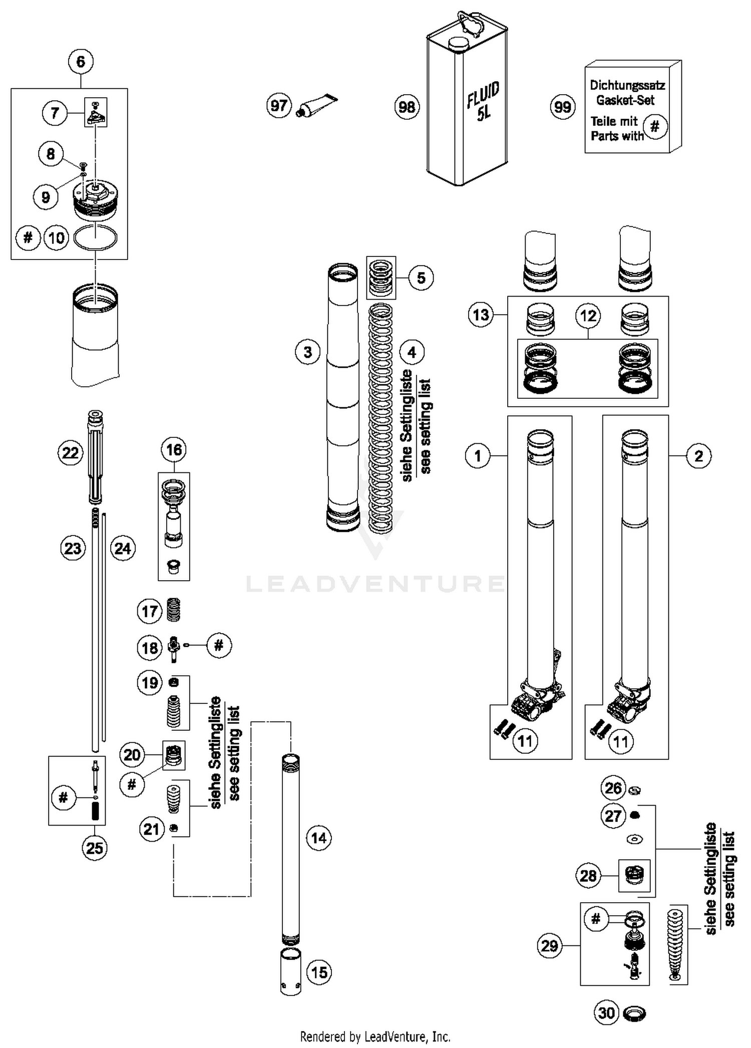 Front Fork Disassembled