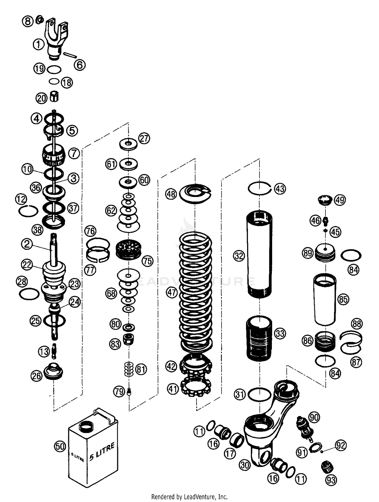 Shock Absorber WP Disassembled