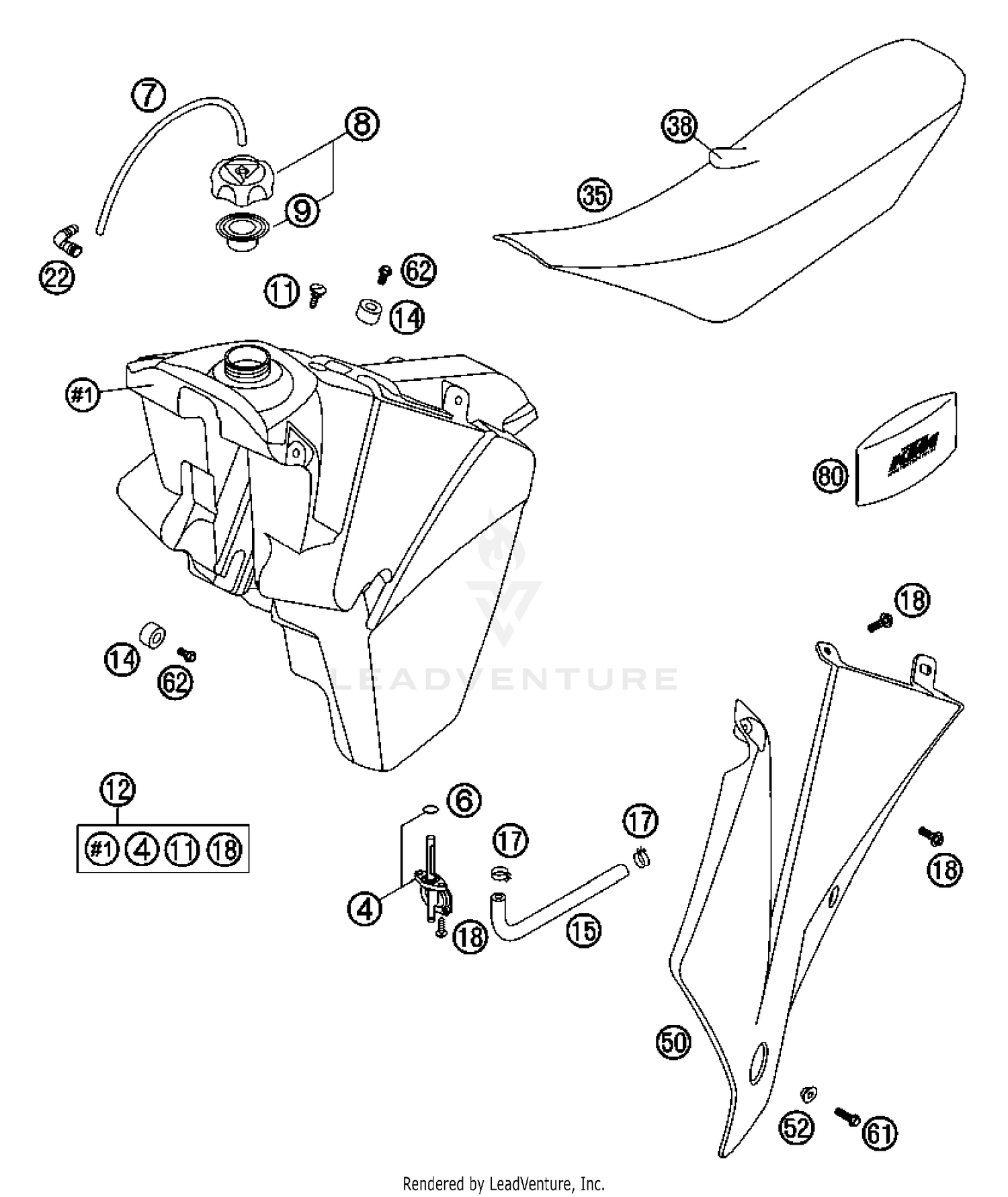 Tank, Seat, Cover