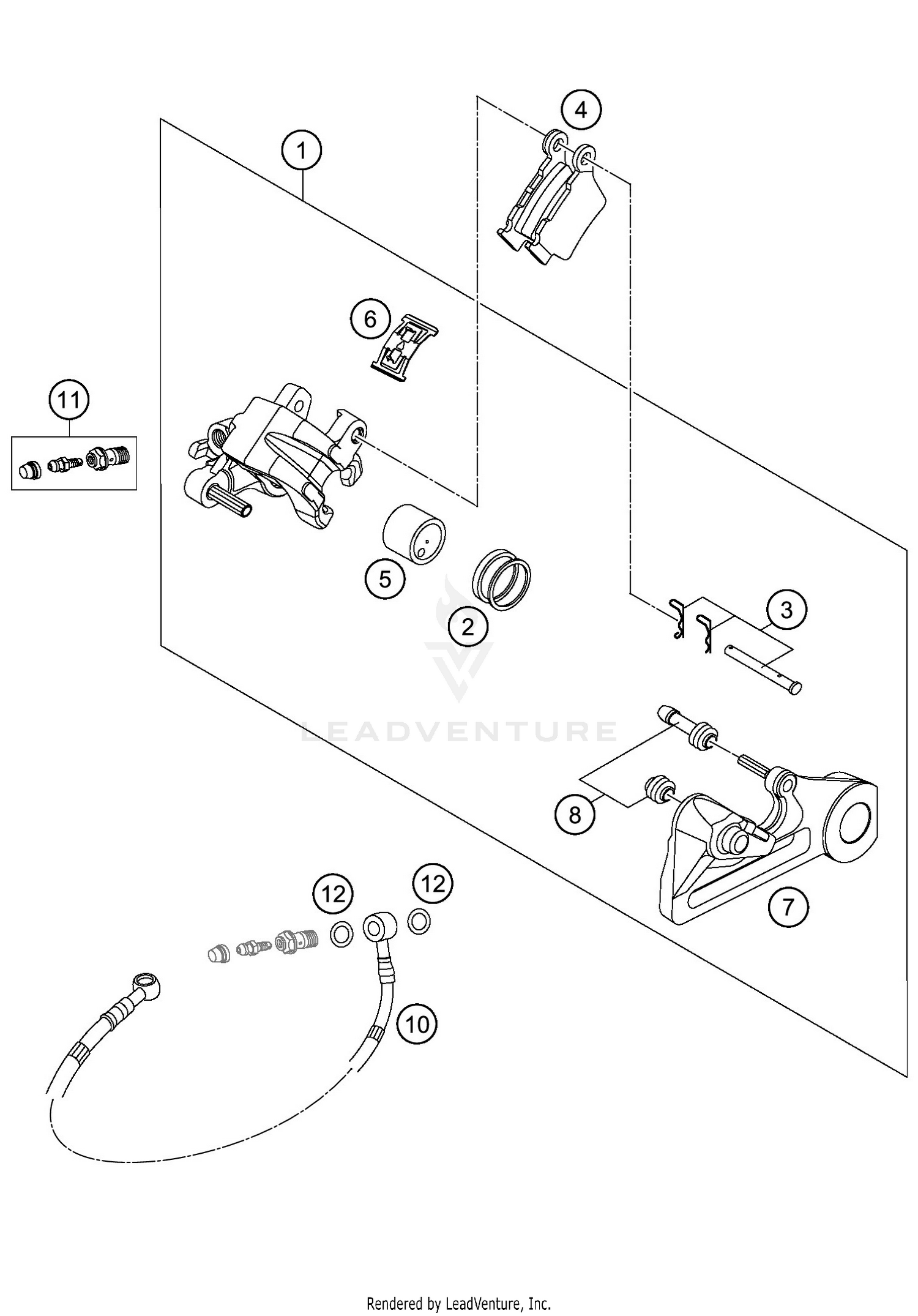 REAR BRAKE CALIPER