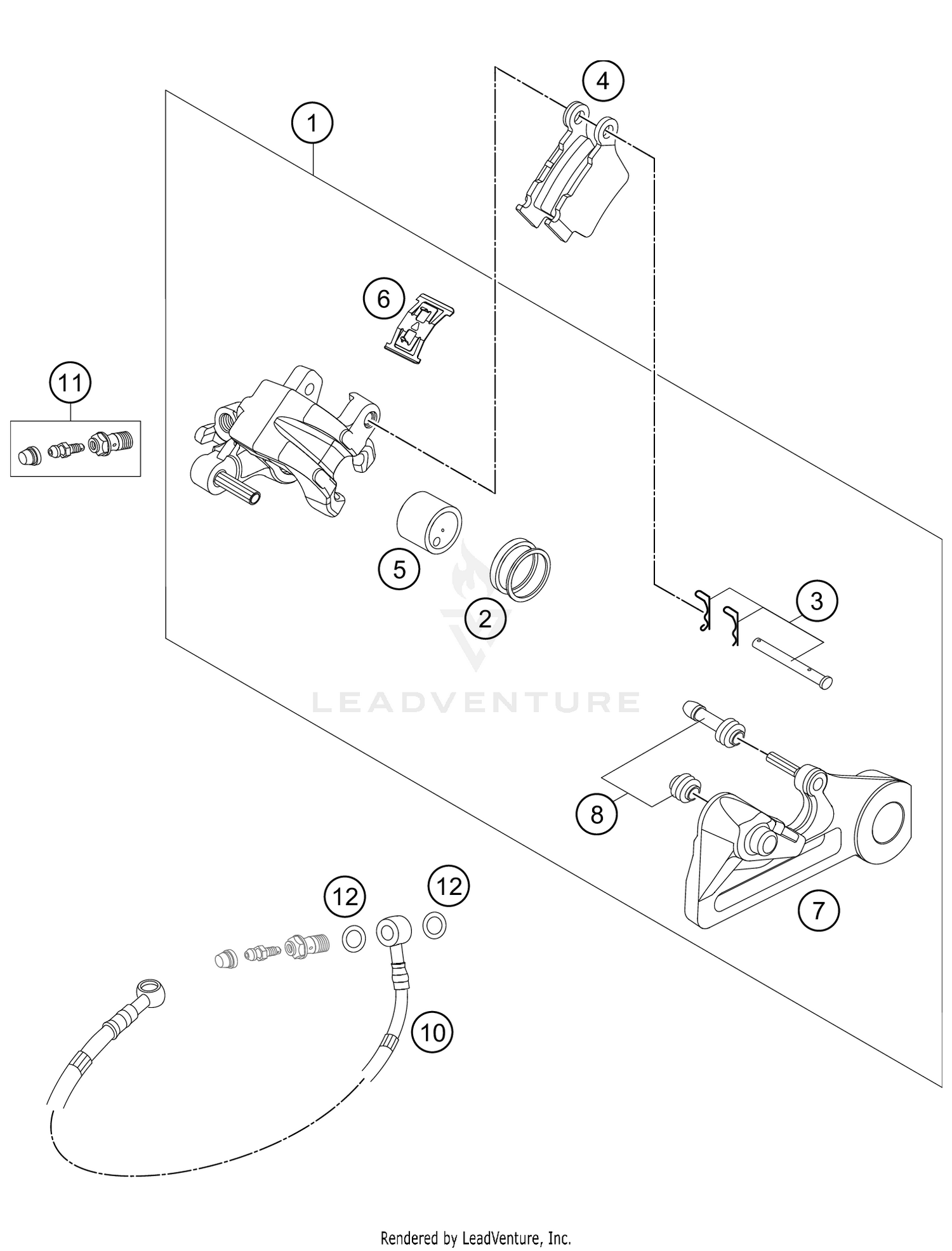 REAR BRAKE CALIPER