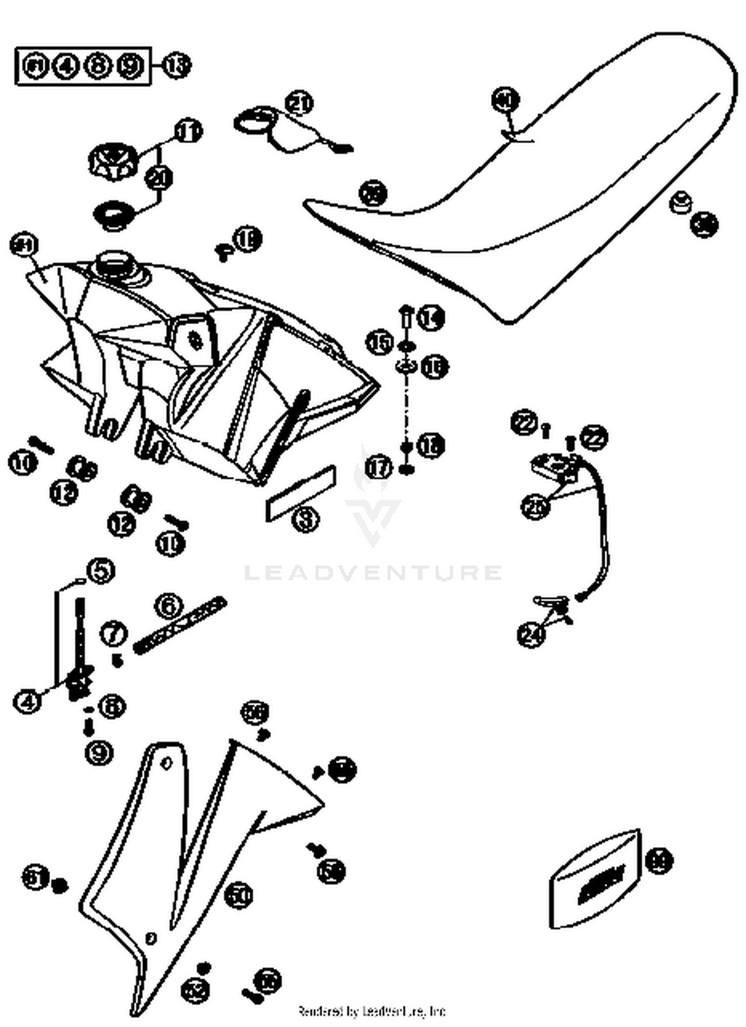Tank, Seat, Cover